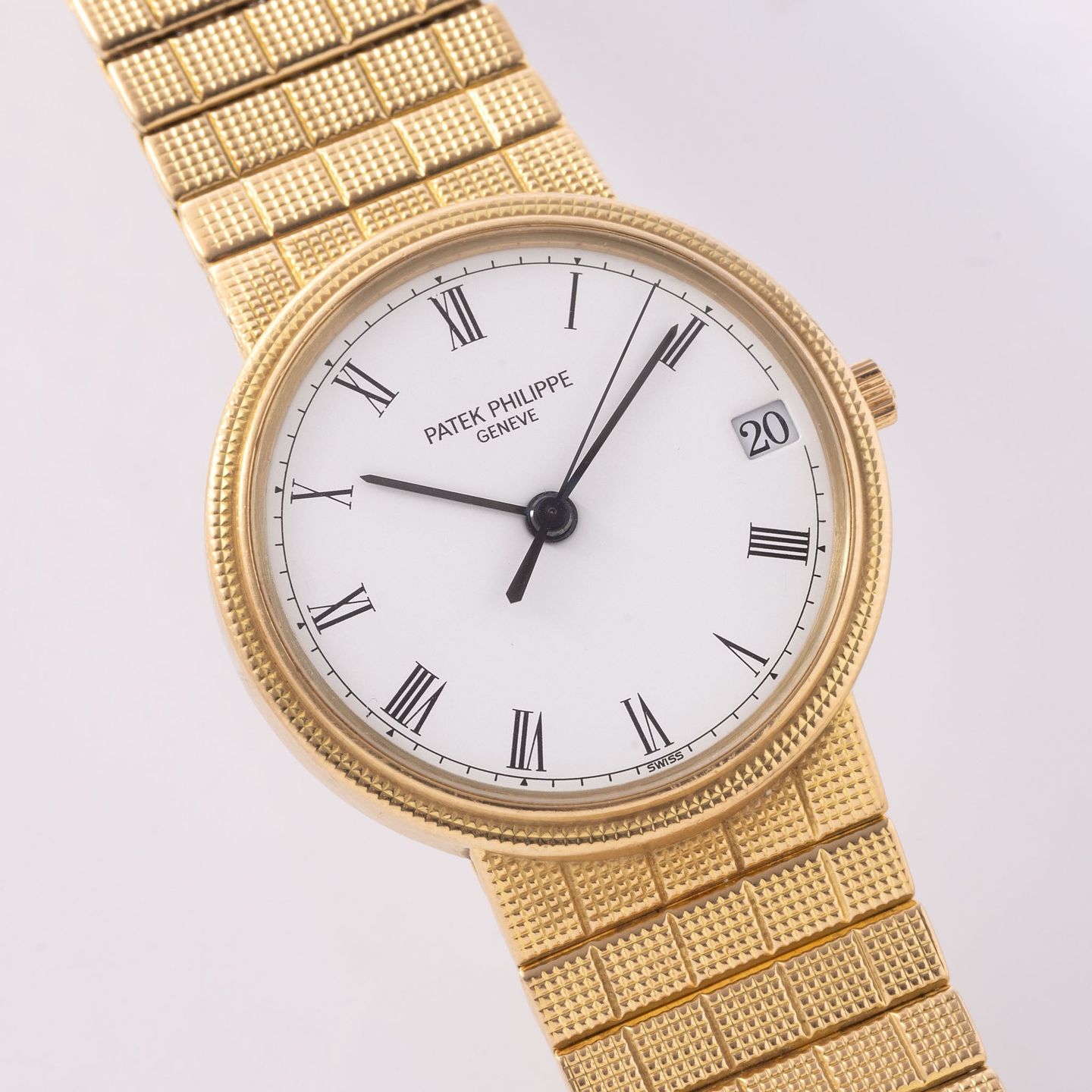 Patek Philippe Calatrava 3802J (Unknown (random serial)) - White dial 34 mm Yellow Gold case (3/8)