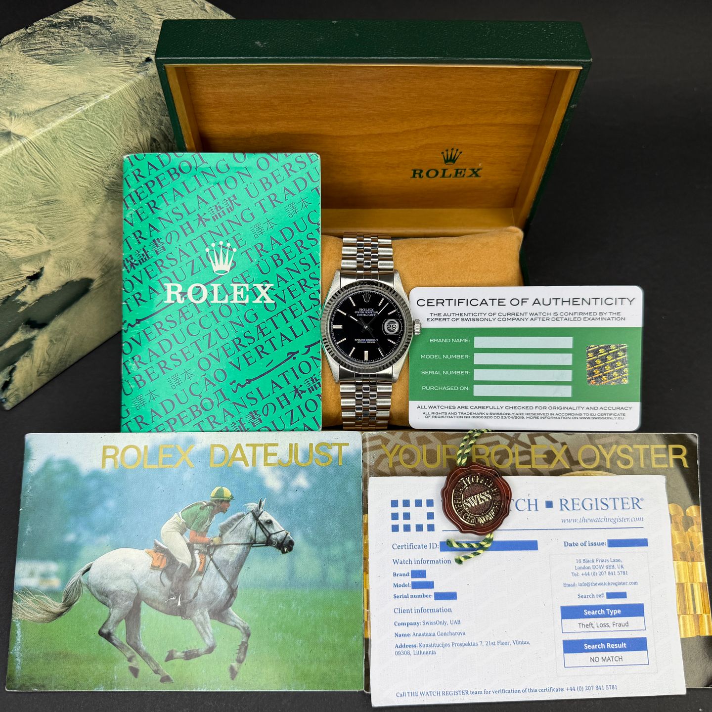 Rolex Datejust 1601 (1974) - Black dial 36 mm Steel case (3/8)