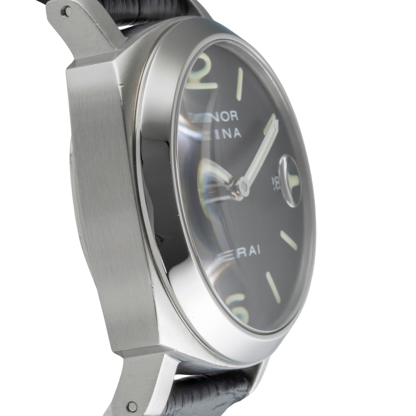 Panerai Luminor Marina Automatic PAM00050 (Onbekend (willekeurig serienummer)) - Zwart wijzerplaat 40mm Staal (7/8)