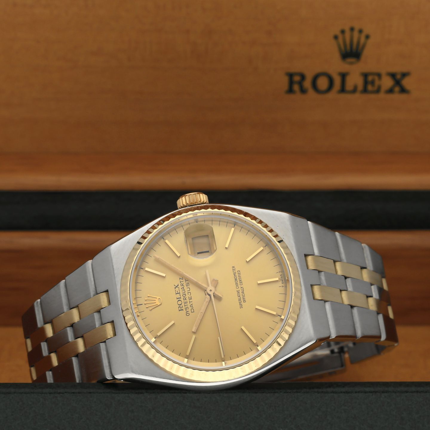 Rolex Datejust Oysterquartz 17013 (1982) - 36 mm Gold/Steel case (3/8)