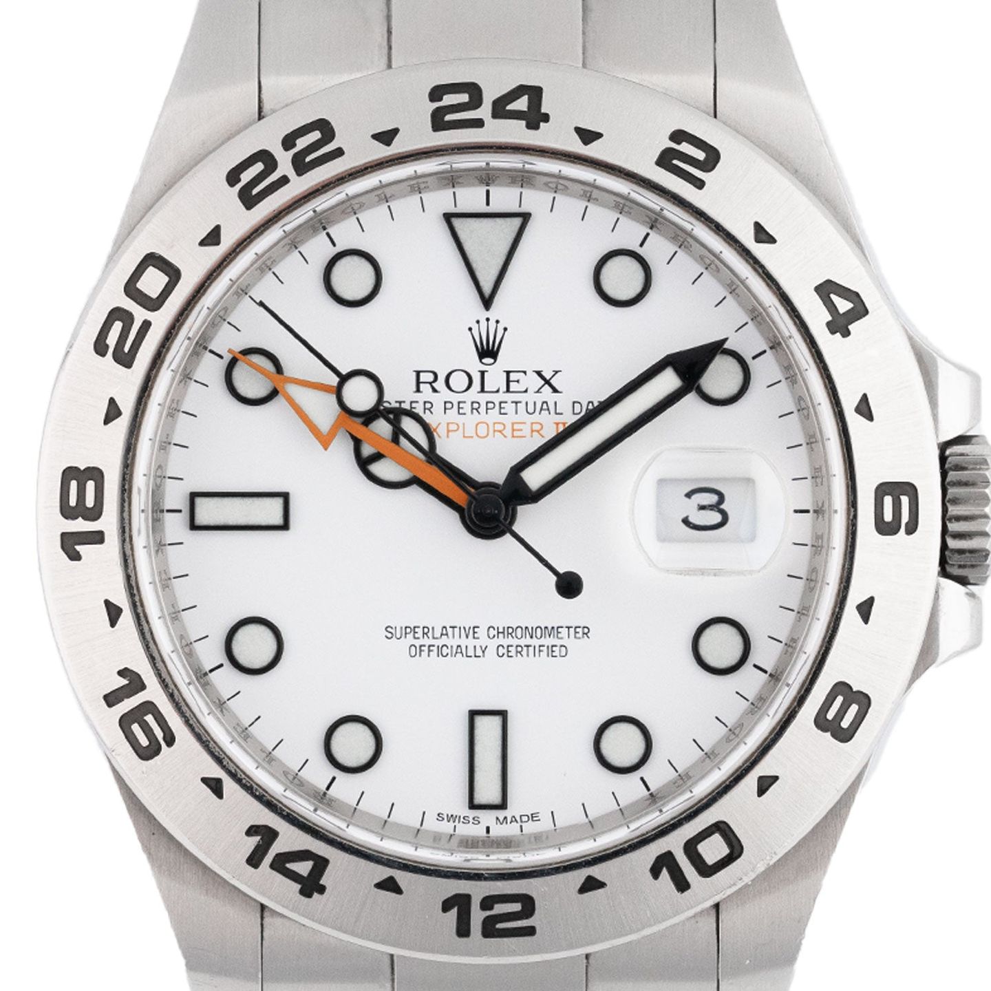 Rolex Explorer II 216570 (2017) - Wit wijzerplaat 42mm Staal (2/5)