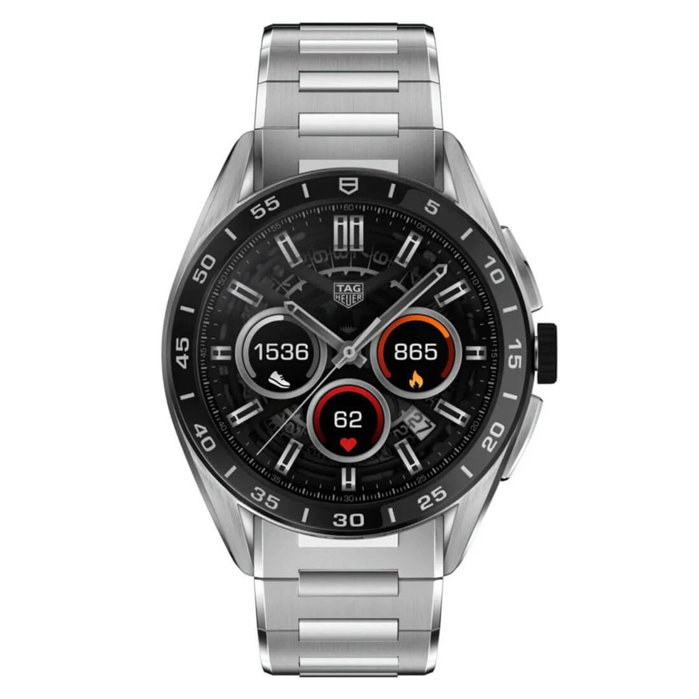 TAG Heuer Connected SBR8A10.BA0616 (2023) - Zwart wijzerplaat 45mm Staal (3/3)