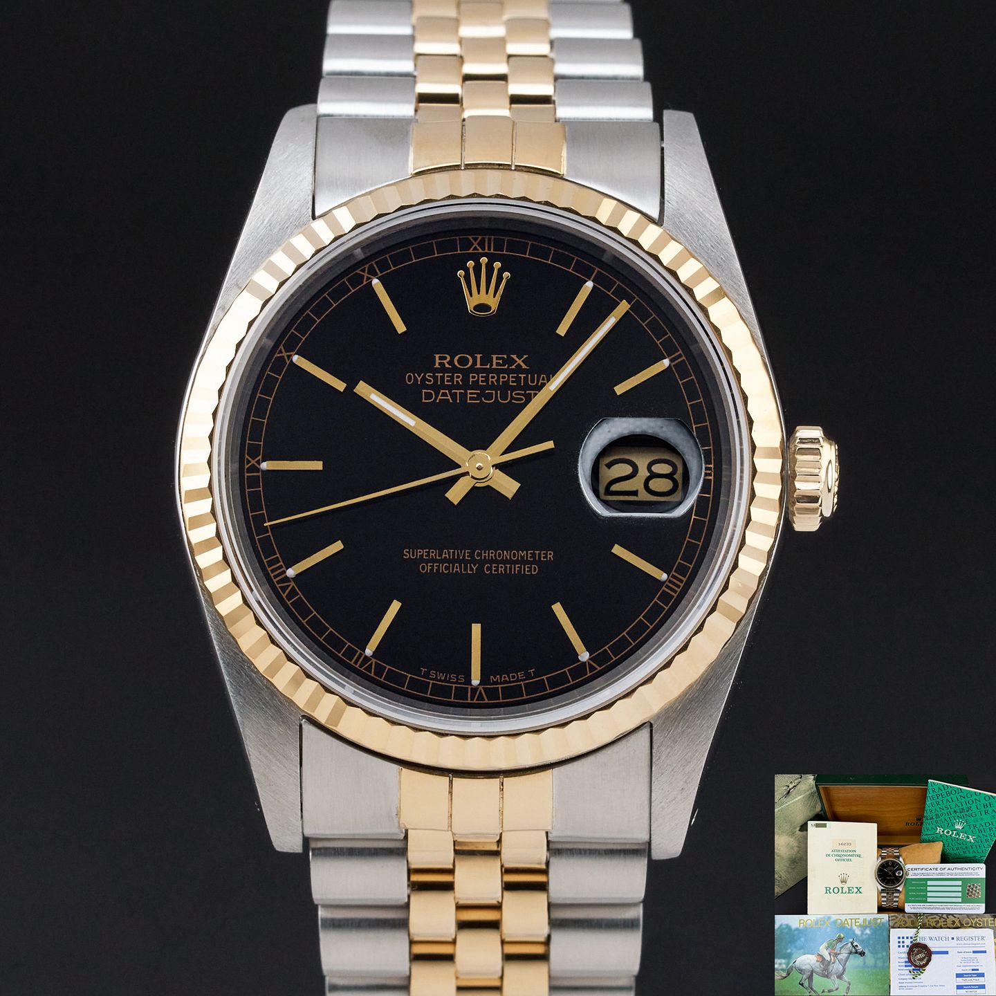Rolex Datejust 36 16233 (1989) - 36 mm Gold/Steel case (1/8)