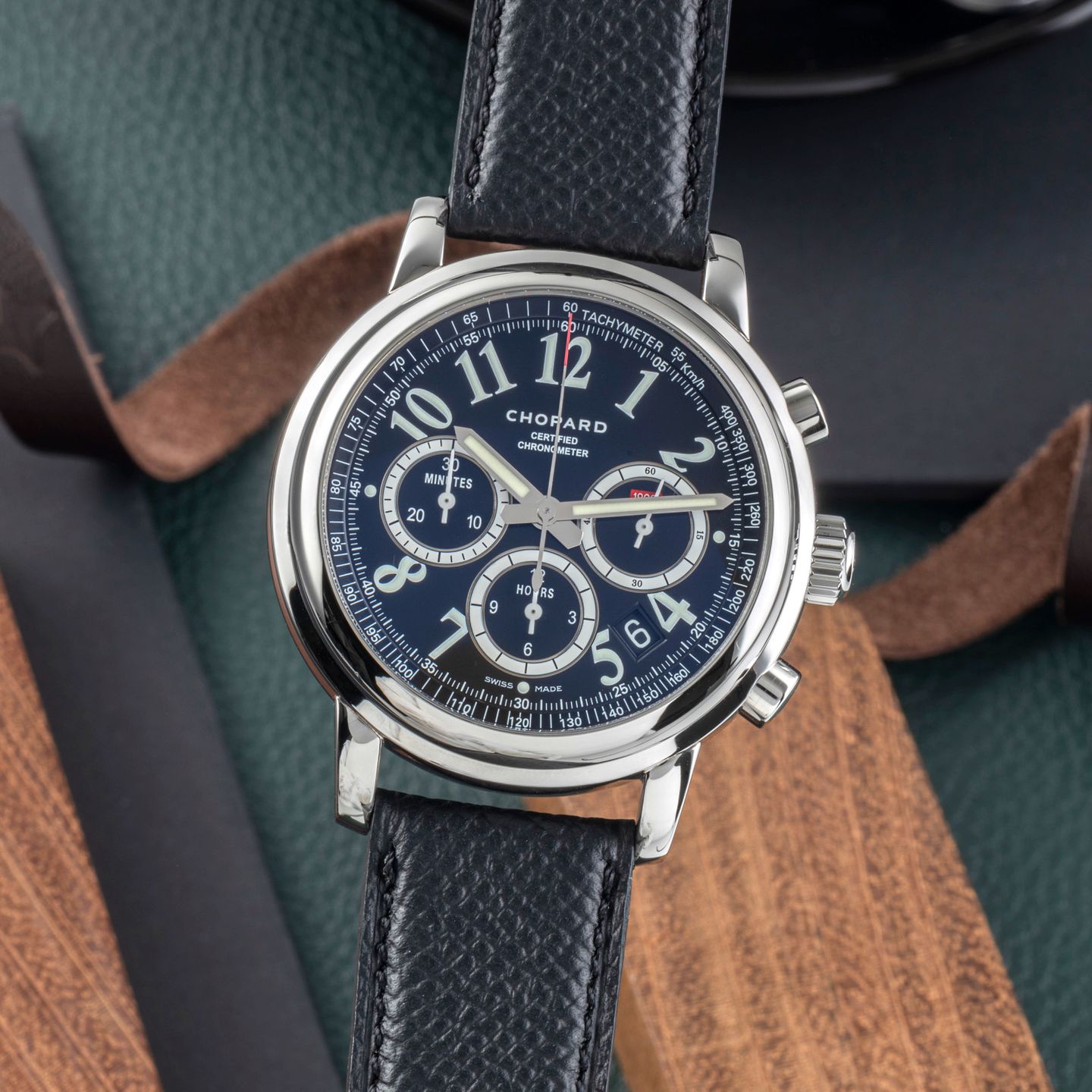 Chopard Mille Miglia 8511 (2009) - Grijs wijzerplaat 42mm Staal (3/8)