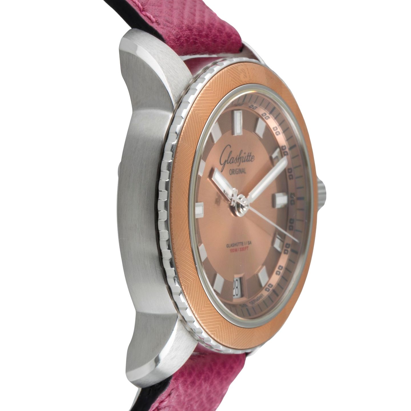 Glashütte Original Sport Evolution 1-39-21-01-02-04 (Onbekend (willekeurig serienummer)) - Roze wijzerplaat 37mm Staal (7/8)