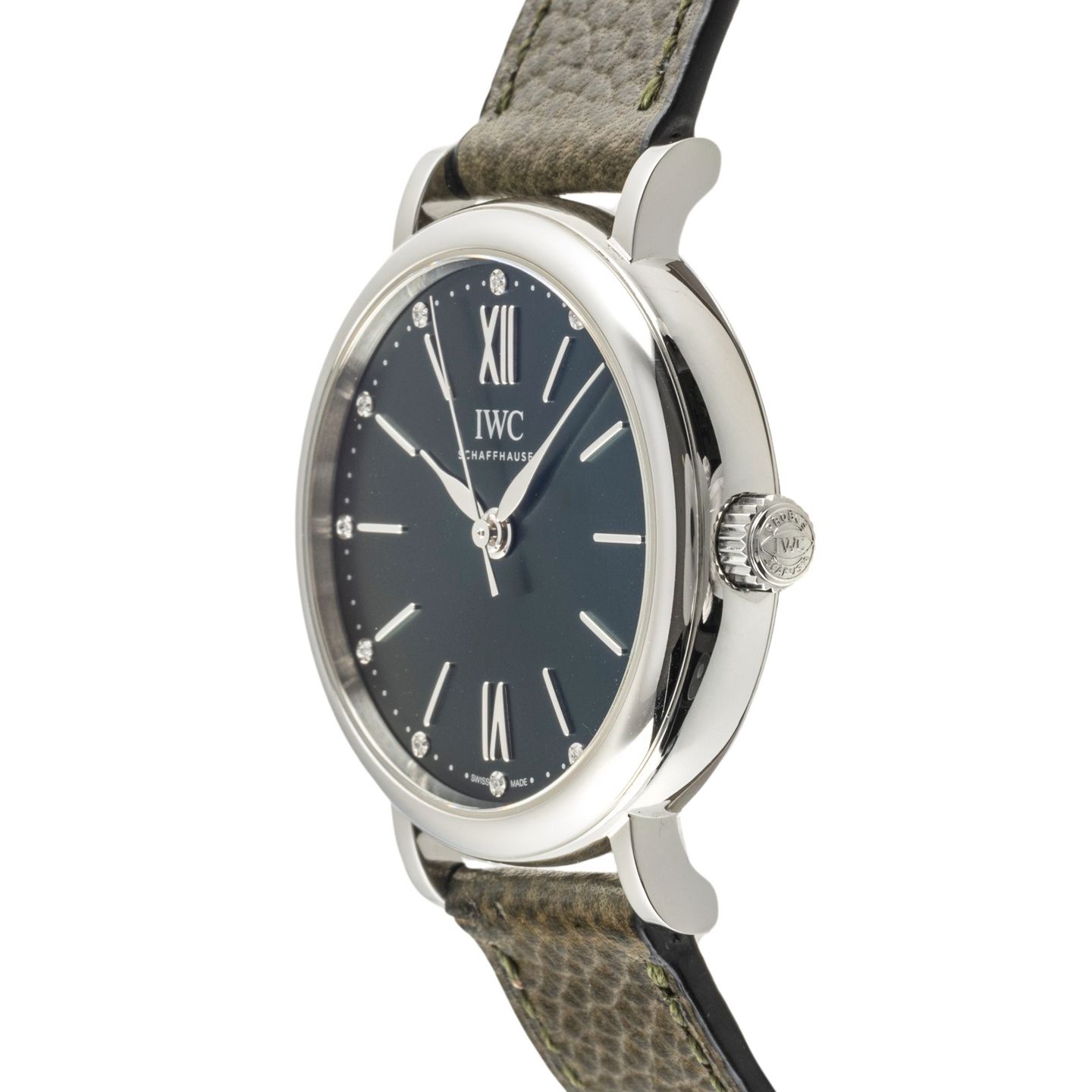 IWC Portofino Automatic IW357412 (Onbekend (willekeurig serienummer)) - Groen wijzerplaat 34mm Staal (7/8)