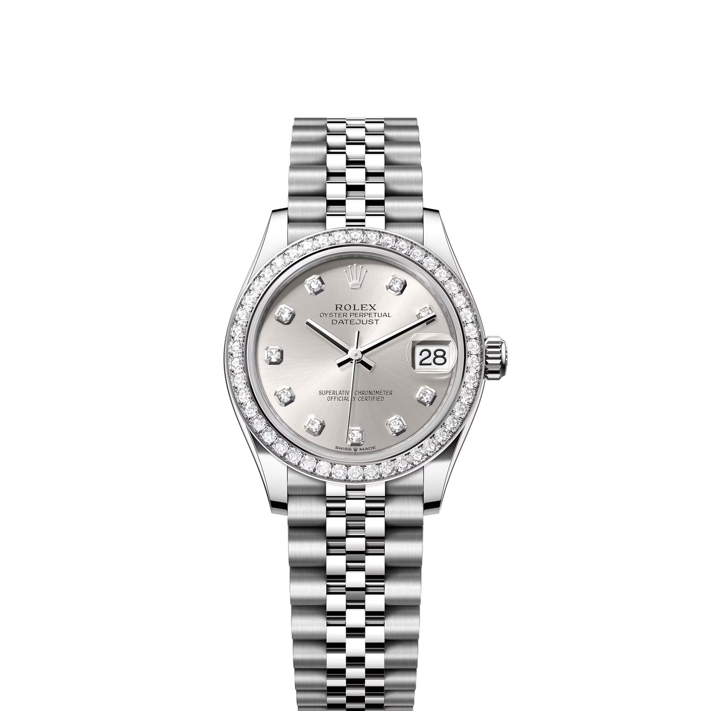 Rolex Datejust 31 278384RBR (2024) - Zilver wijzerplaat 31mm Staal (1/8)