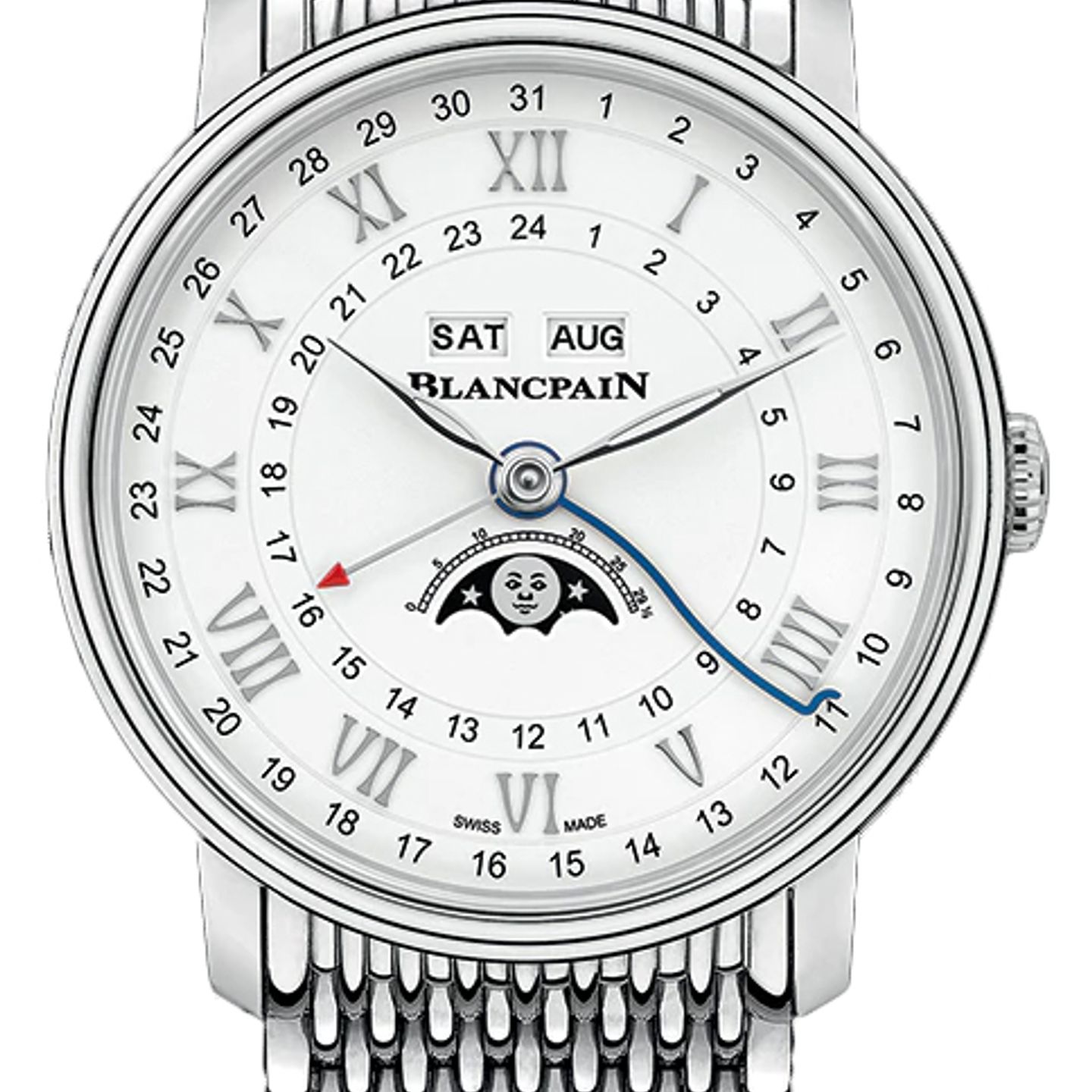 Blancpain Villeret Quantième Complet 6676-1127-MMB (2024) - White dial 41 mm Steel case (2/2)