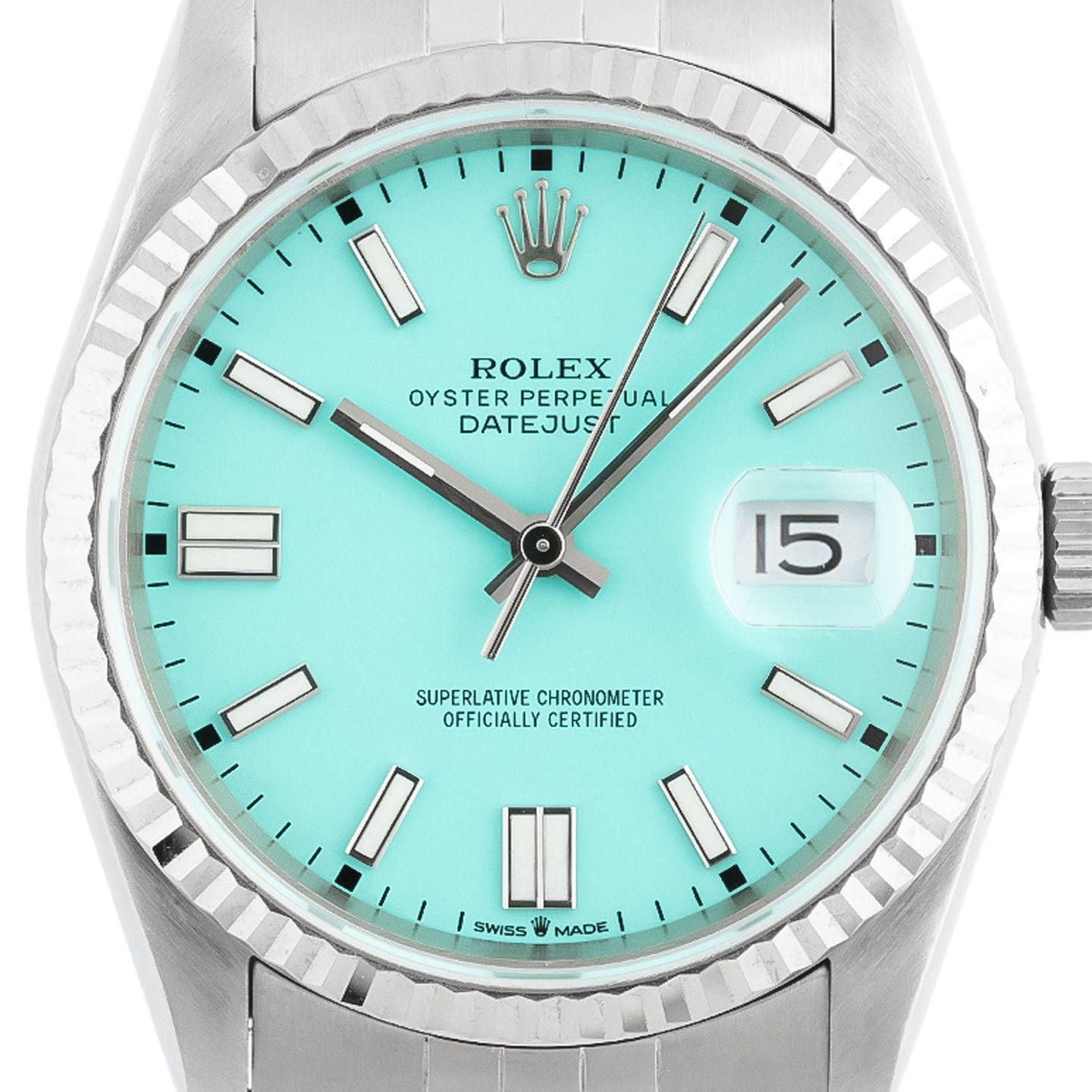 Rolex Datejust 36 16234 (1993) - Turquoise dial 36 mm Steel case (2/5)