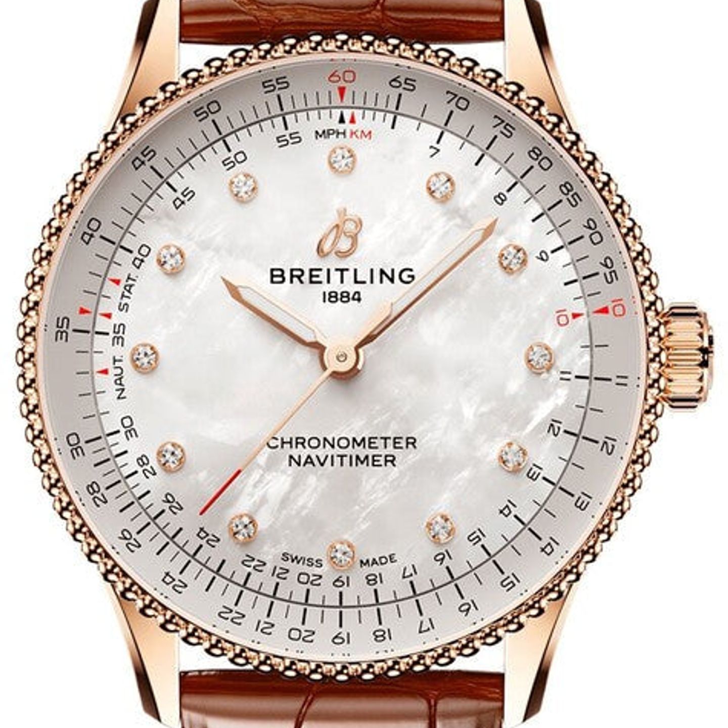 Breitling Navitimer R17327211A1P1 (2026) - Parelmoer wijzerplaat 36mm Roségoud (1/1)