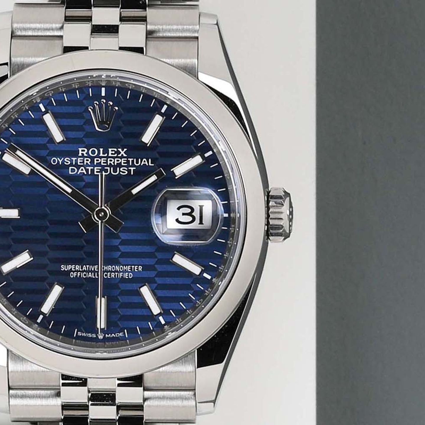 Rolex Datejust 36 126200 (2024) - Blue dial 36 mm Steel case (5/8)