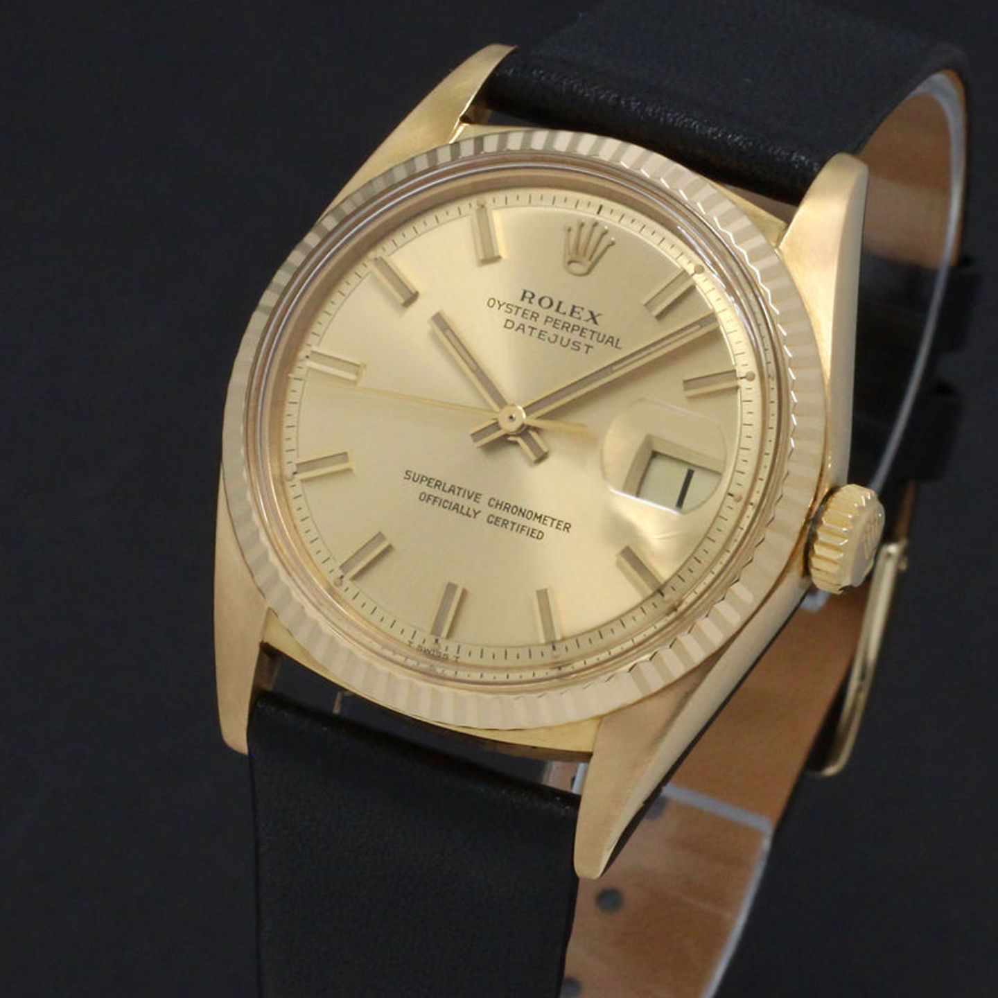 Rolex Datejust 1601 (1971) - Gold dial 36 mm Yellow Gold case (7/8)