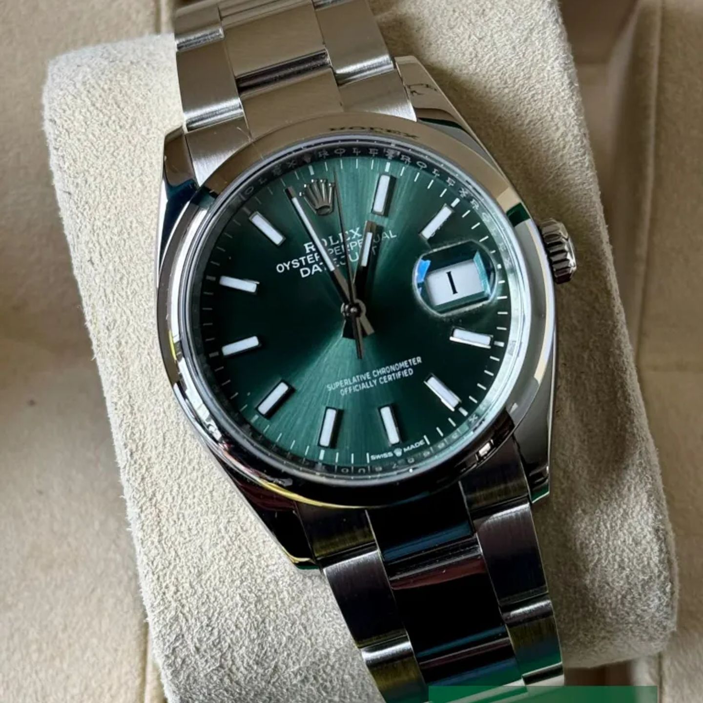 Rolex Datejust 36 126200 (2022) - Green dial 36 mm Steel case (1/7)