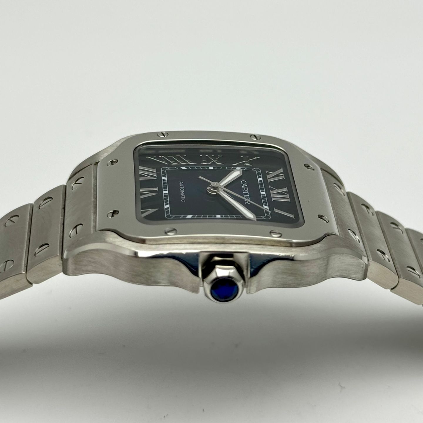 Cartier Santos WSSA0063 (2023) - Blue dial 35 mm Steel case (3/10)