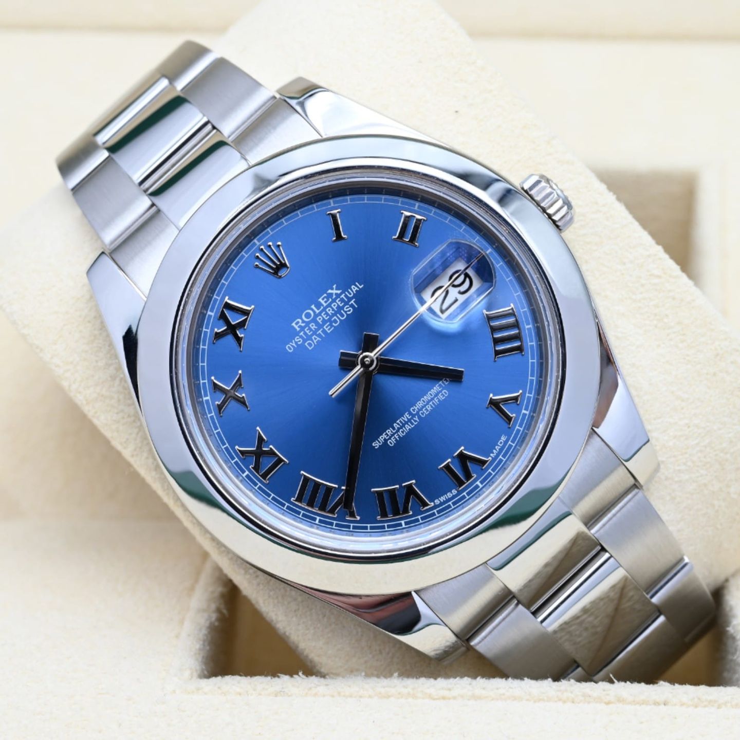 Rolex Datejust II 116300 (2016) - Blue dial 41 mm Steel case (1/6)