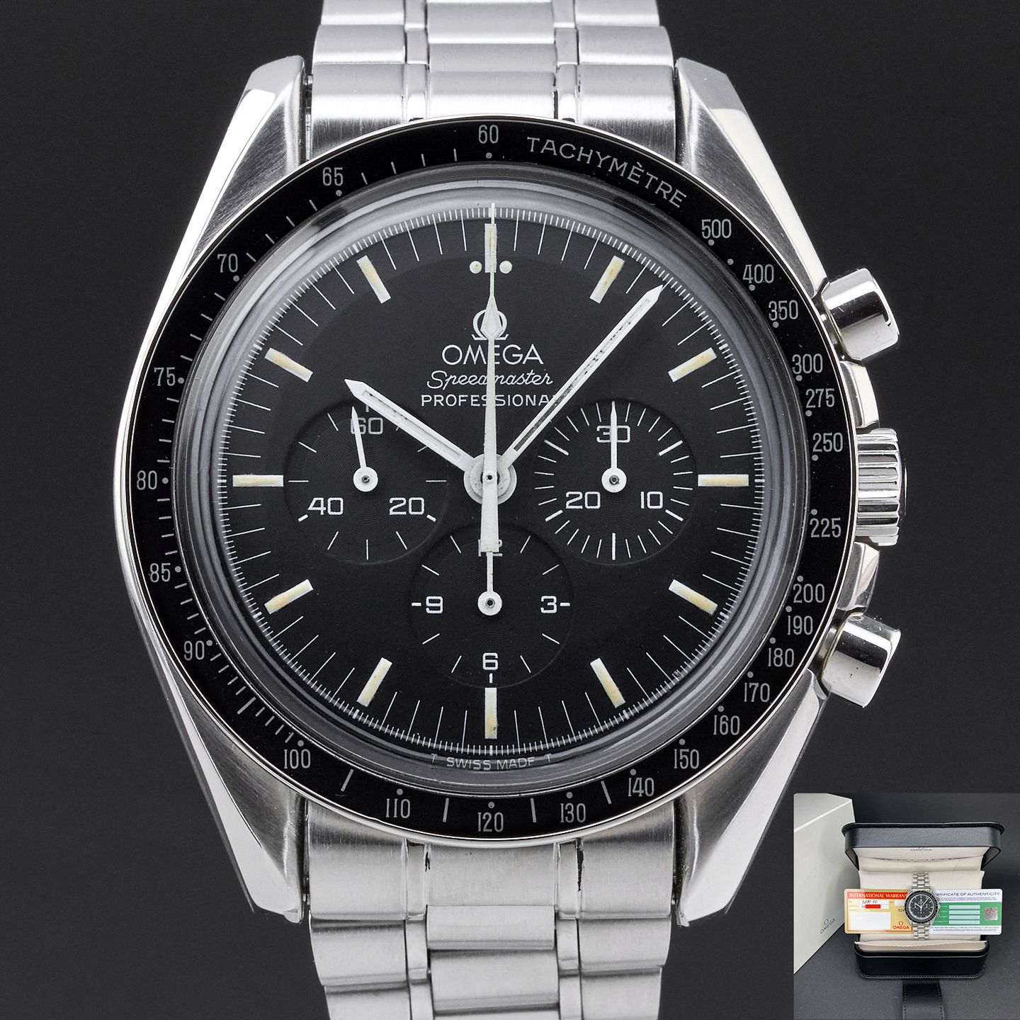 Omega Speedmaster Professional Moonwatch 3590.50 (Unknown (random serial)) - Black dial 42 mm Steel case (1/8)
