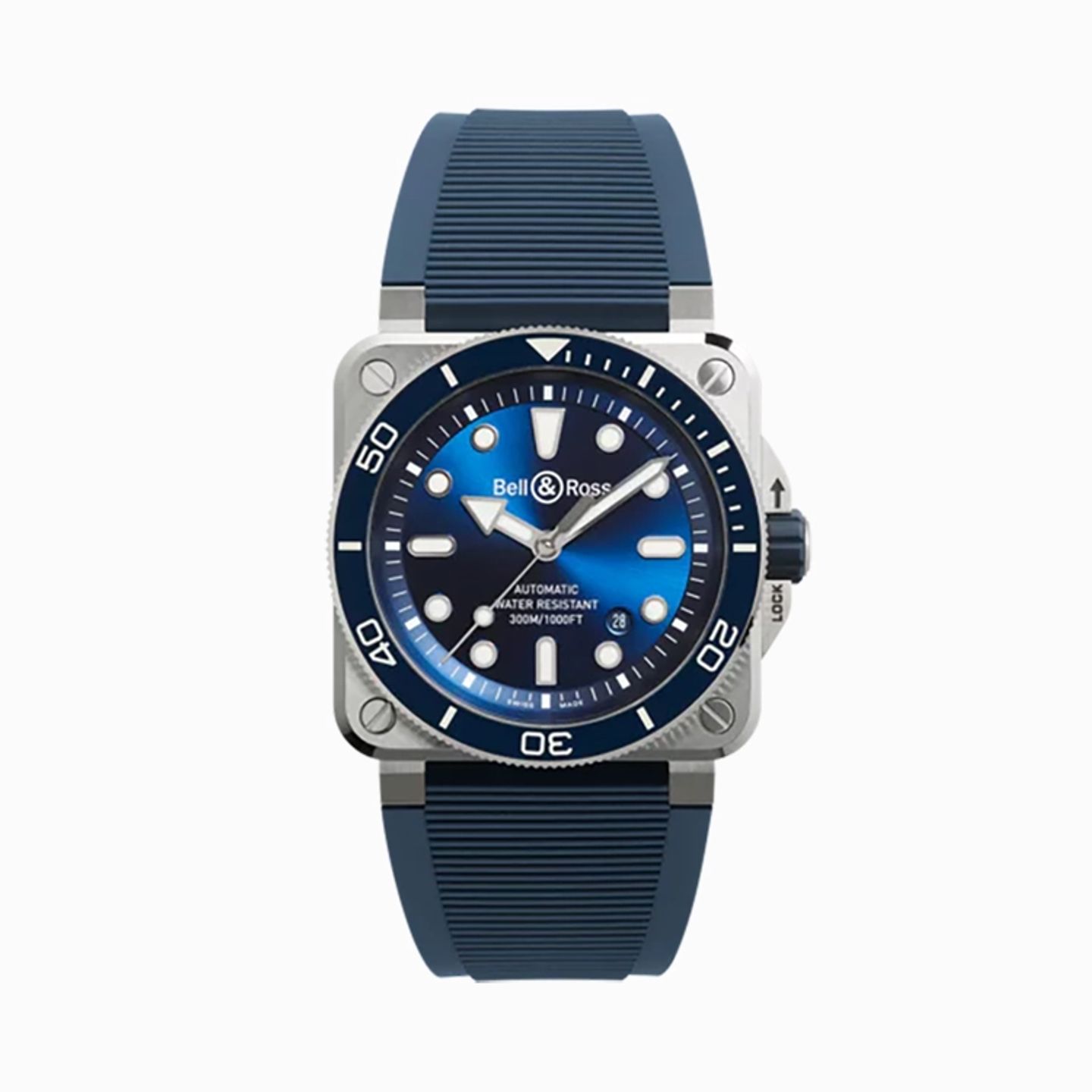 Bell & Ross BR 03 BR03A-D-BLU-ST/SRB (2025) - Blauw wijzerplaat Onbekend Staal (1/1)