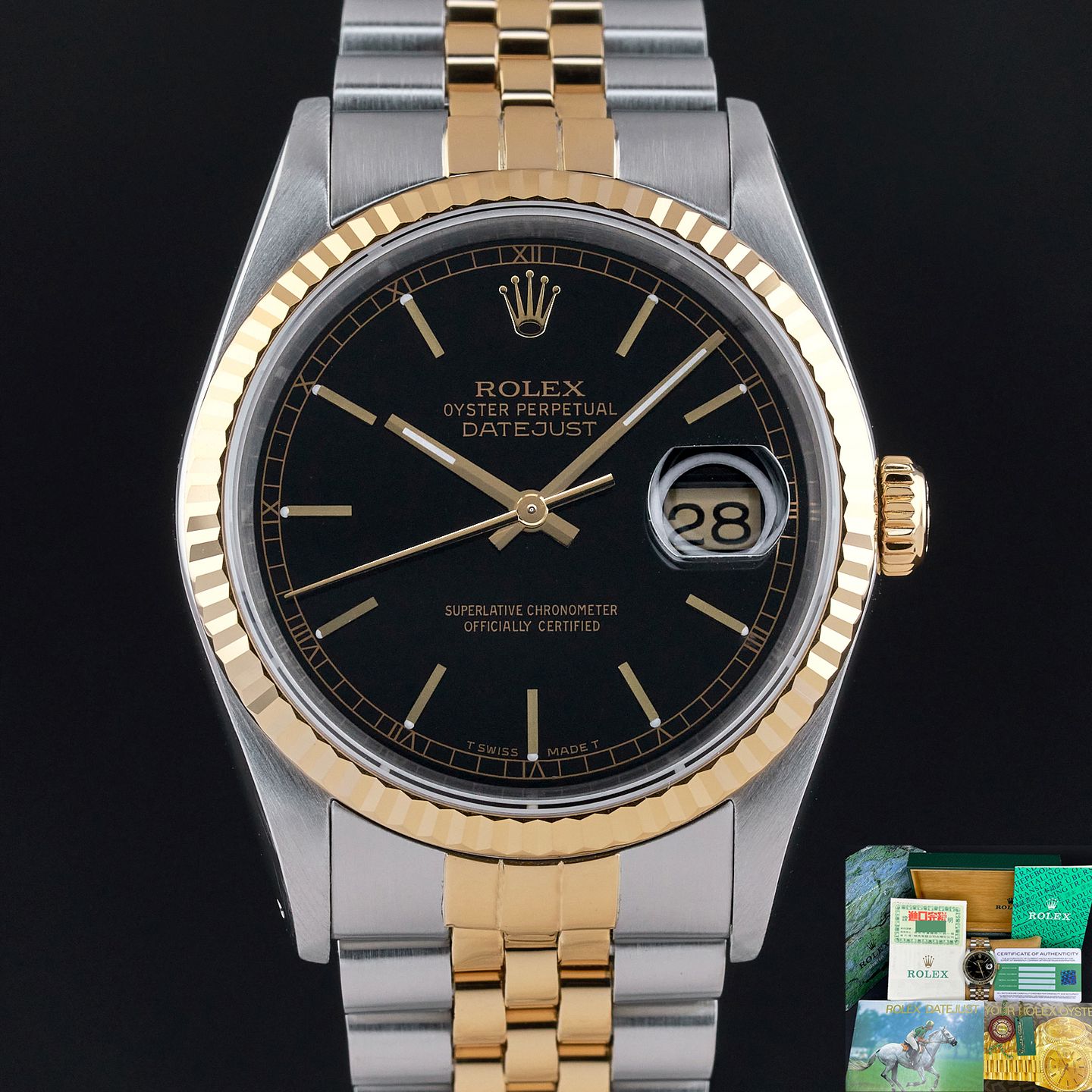 Rolex Datejust 36 16233 (1991) - 36 mm Gold/Steel case (1/7)