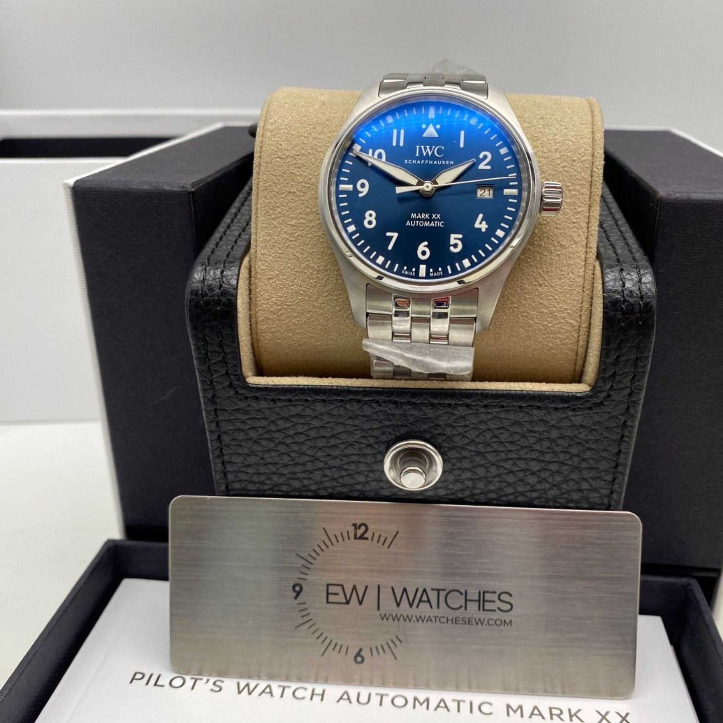 IWC Pilot Mark IW328204 (2023) - Blauw wijzerplaat 40mm Staal (5/8)