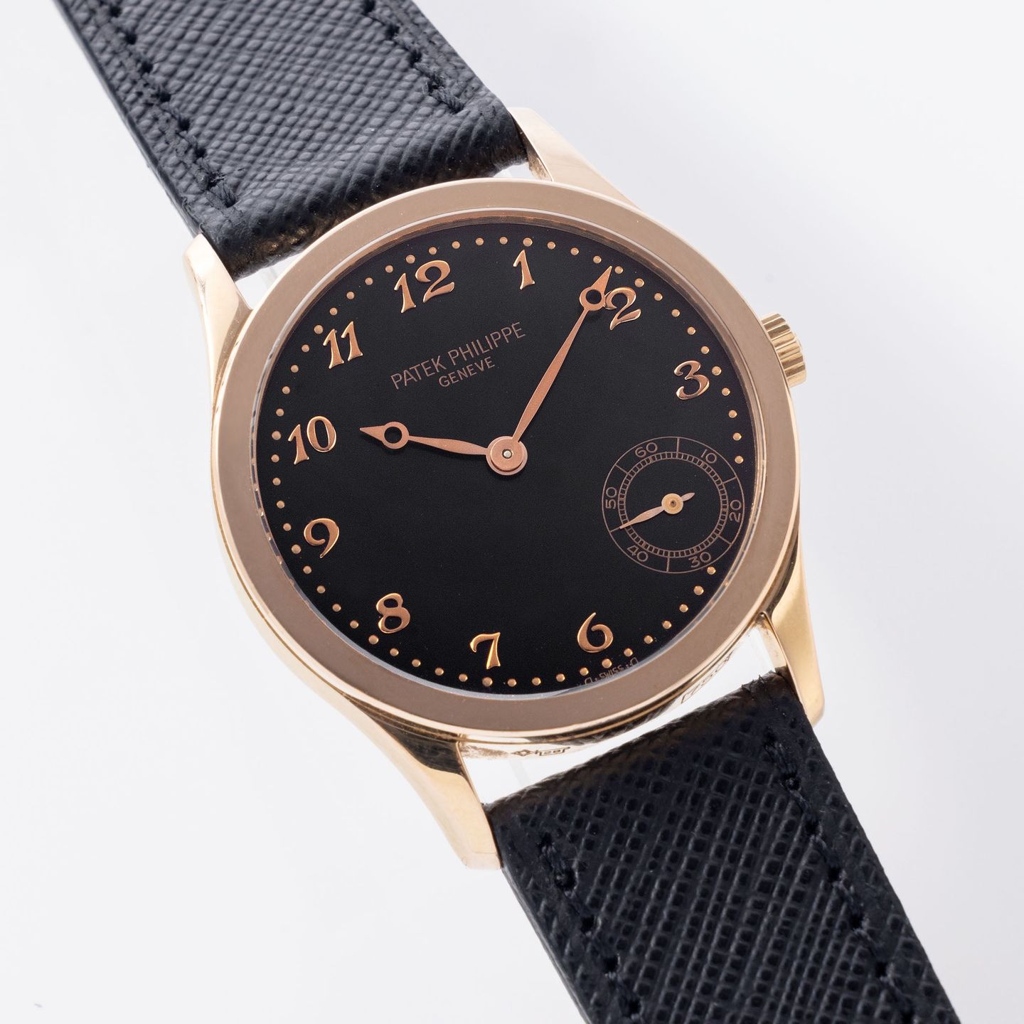 Patek Philippe Calatrava 5026R (Unknown (random serial)) - Black dial 34 mm Rose Gold case (6/8)