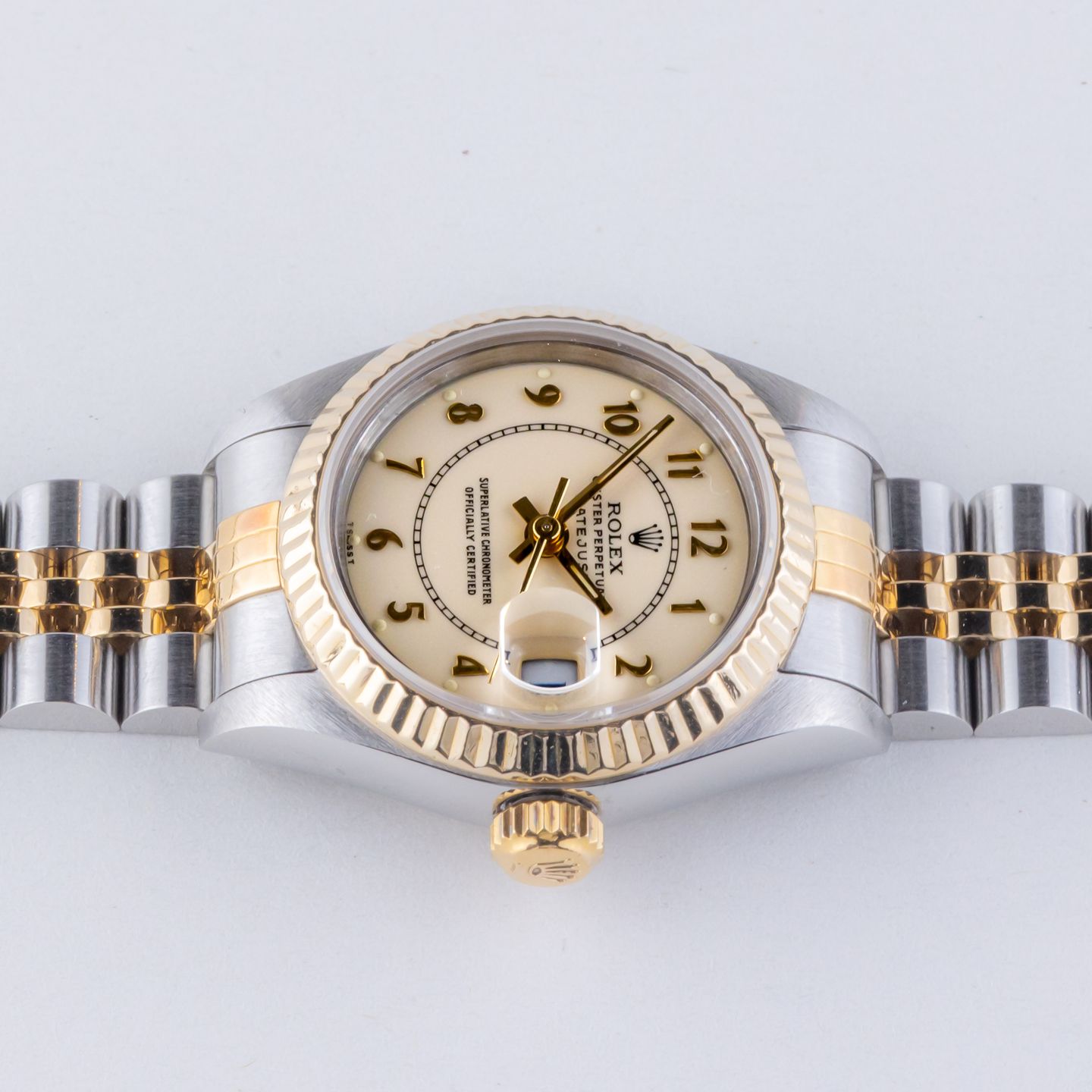 Rolex Lady-Datejust 69173 (1966) - Beige wijzerplaat 26mm Goud/Staal (6/8)