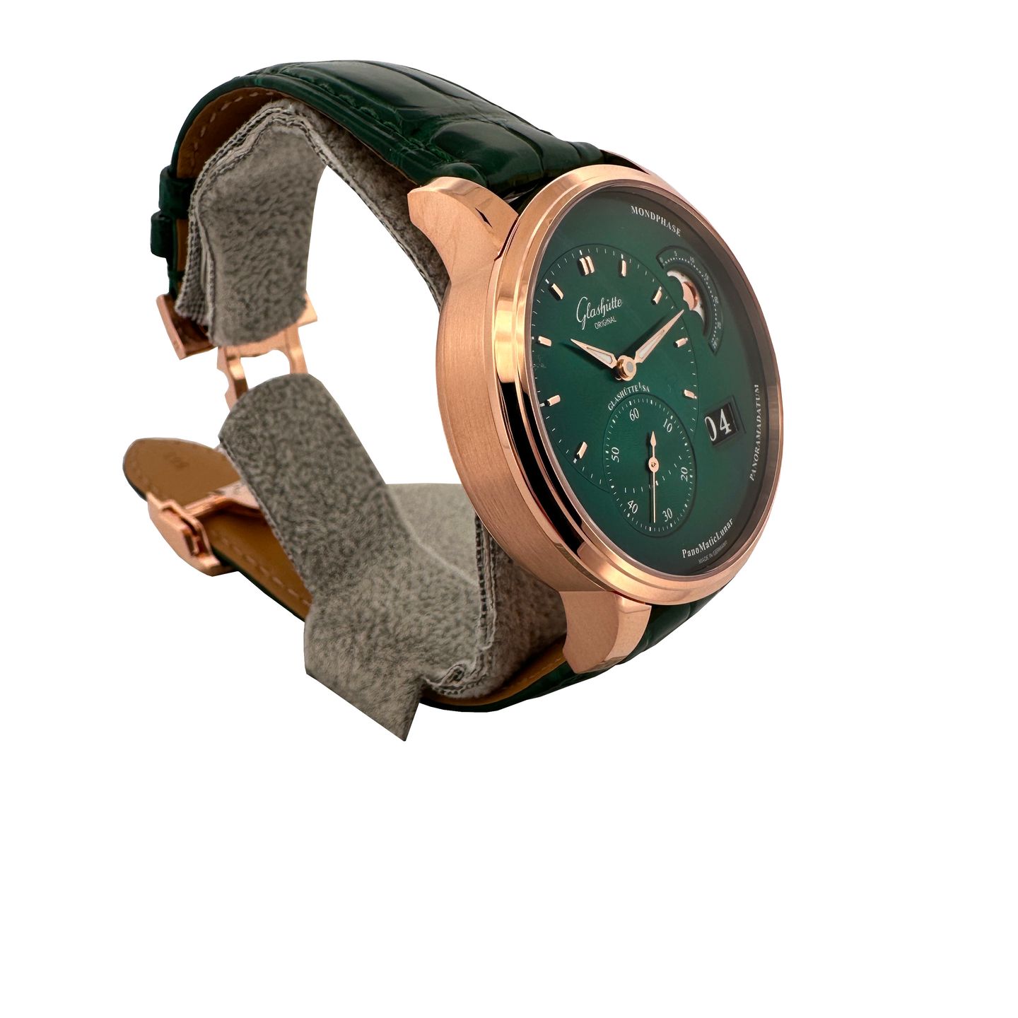 Glashütte Original PanoMaticLunar 1-90-02-23-35-61 (2024) - Groen wijzerplaat 40mm Roodgoud (6/7)