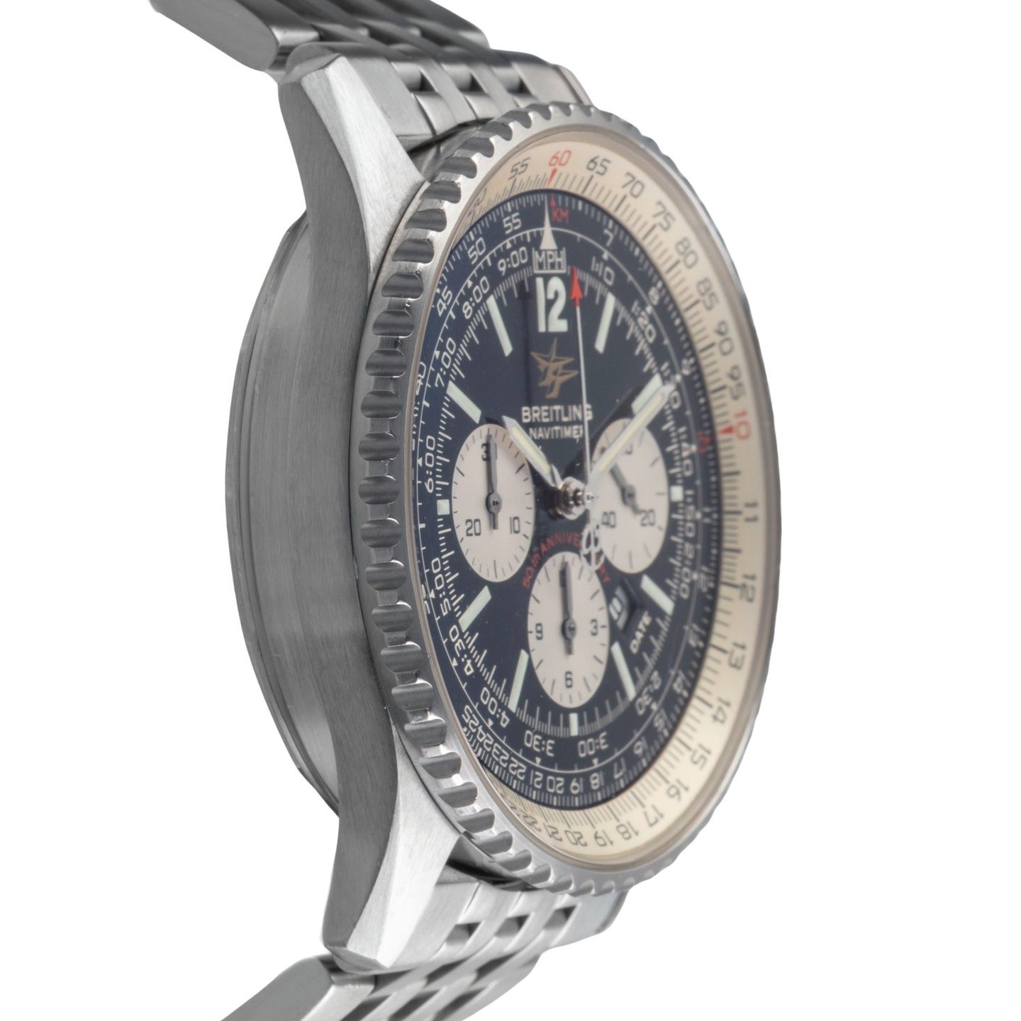 Breitling Navitimer A41322 (Unknown (random serial)) - Black dial 42 mm Steel case (7/8)