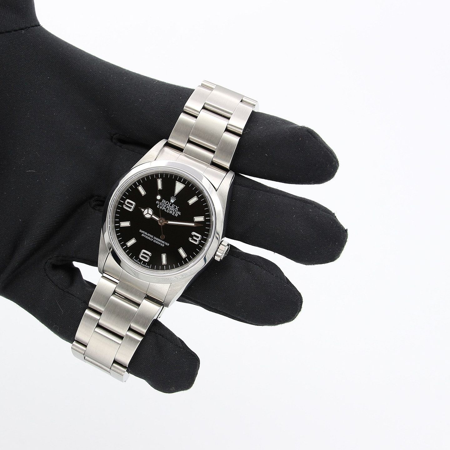 Rolex Explorer 14270 (1997) - Zwart wijzerplaat 36mm Staal (2/7)