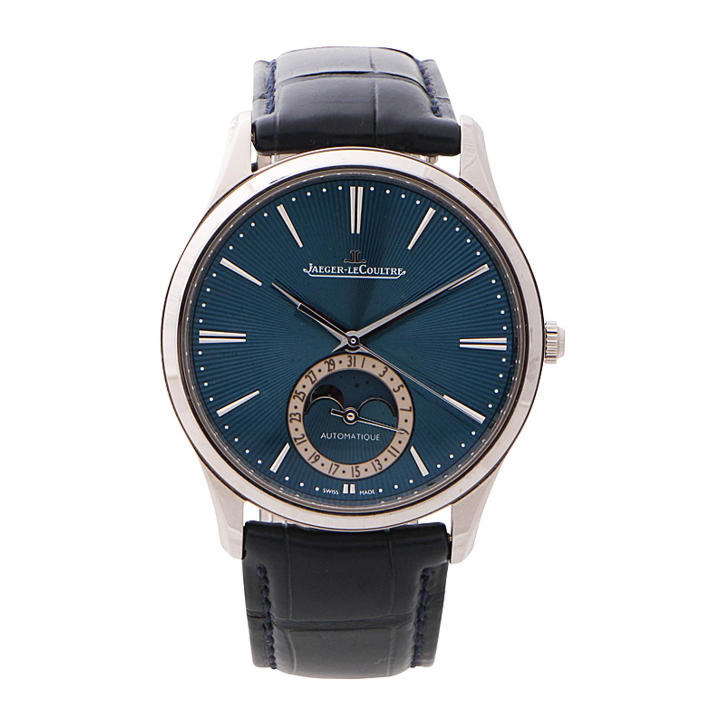 Jaeger-LeCoultre Master Ultra Thin Moon Q13635E1 (2021) - Blue dial 39 mm White Gold case (1/4)