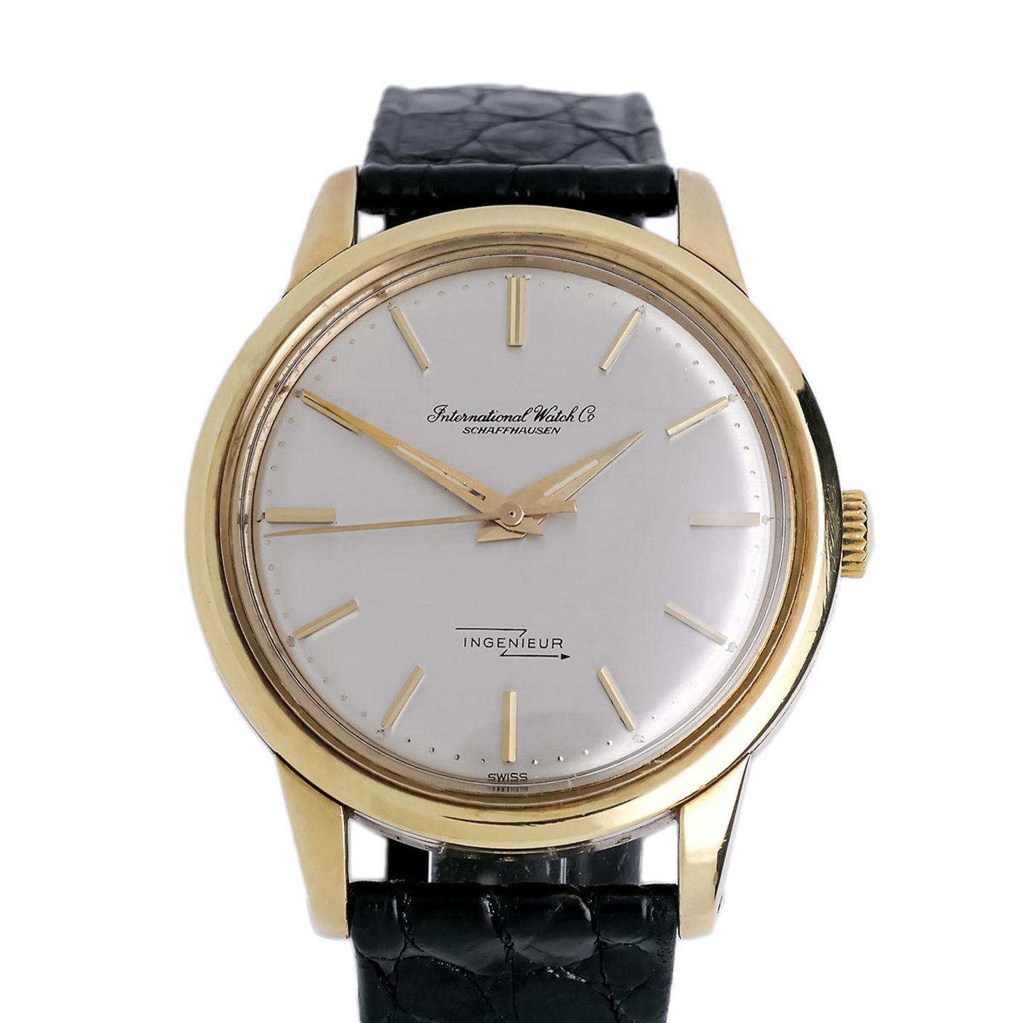 IWC Ingenieur 766A (1957) - Champagne wijzerplaat 36mm Geelgoud (2/12)