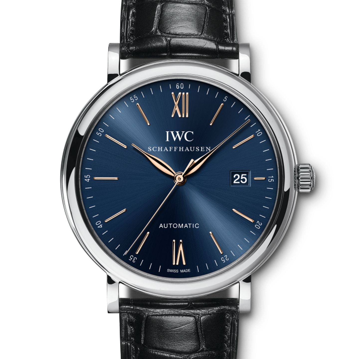 IWC Portofino Automatic IW356523 (2024) - Blauw wijzerplaat 40mm Staal (1/1)