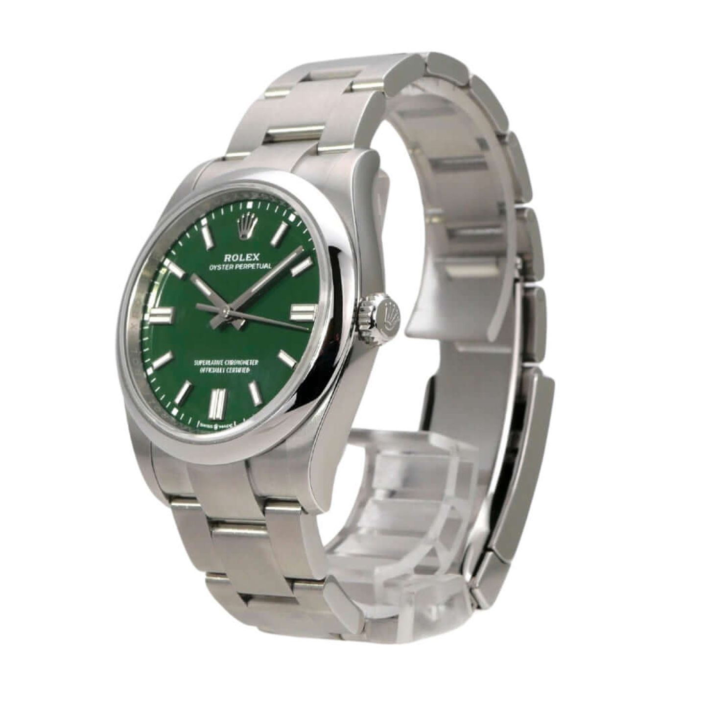 Rolex Oyster Perpetual 36 126000 (2025) - Groen wijzerplaat 36mm Staal (3/8)