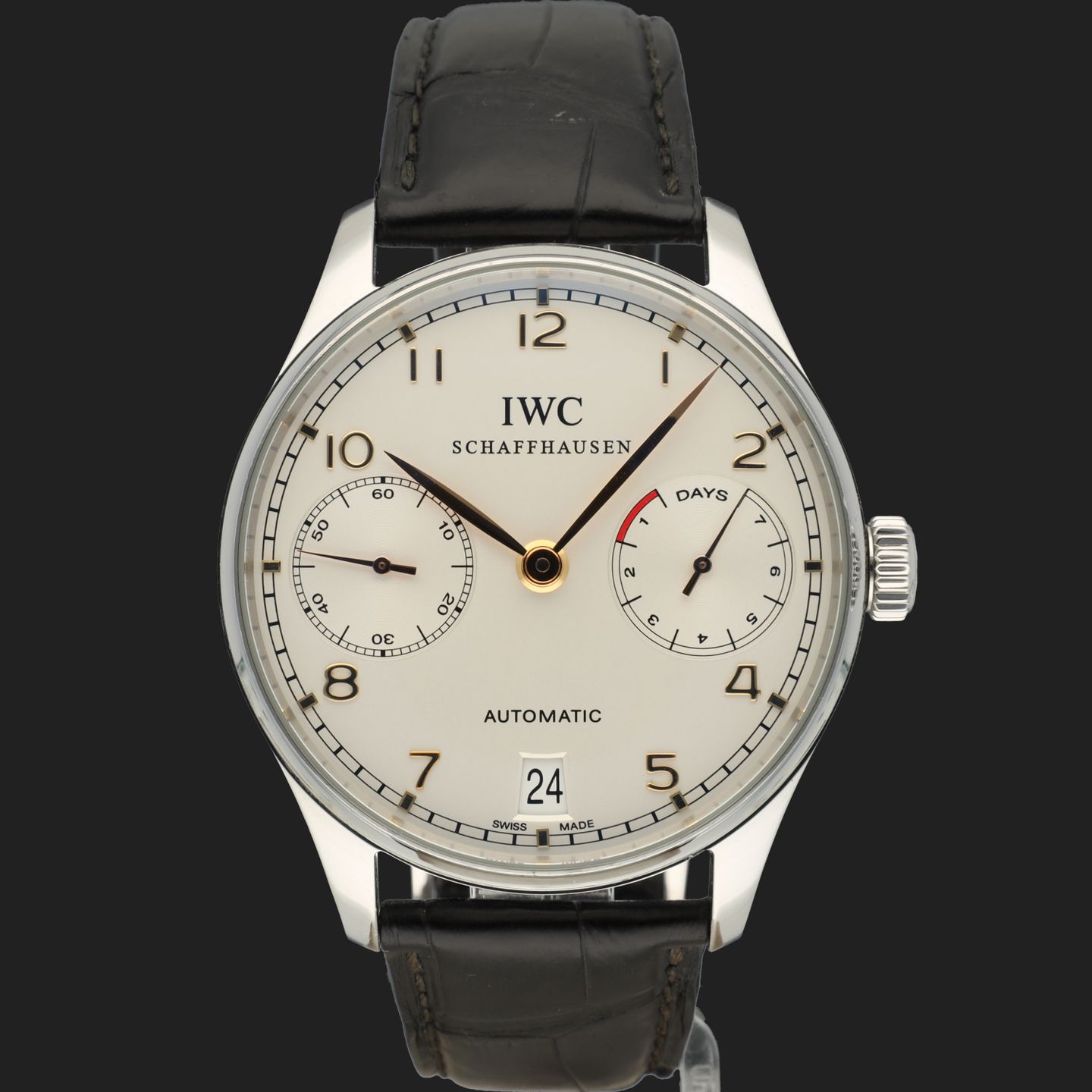 IWC Portuguese Automatic IW500114 (2016) - Zilver wijzerplaat 42mm Staal (3/8)