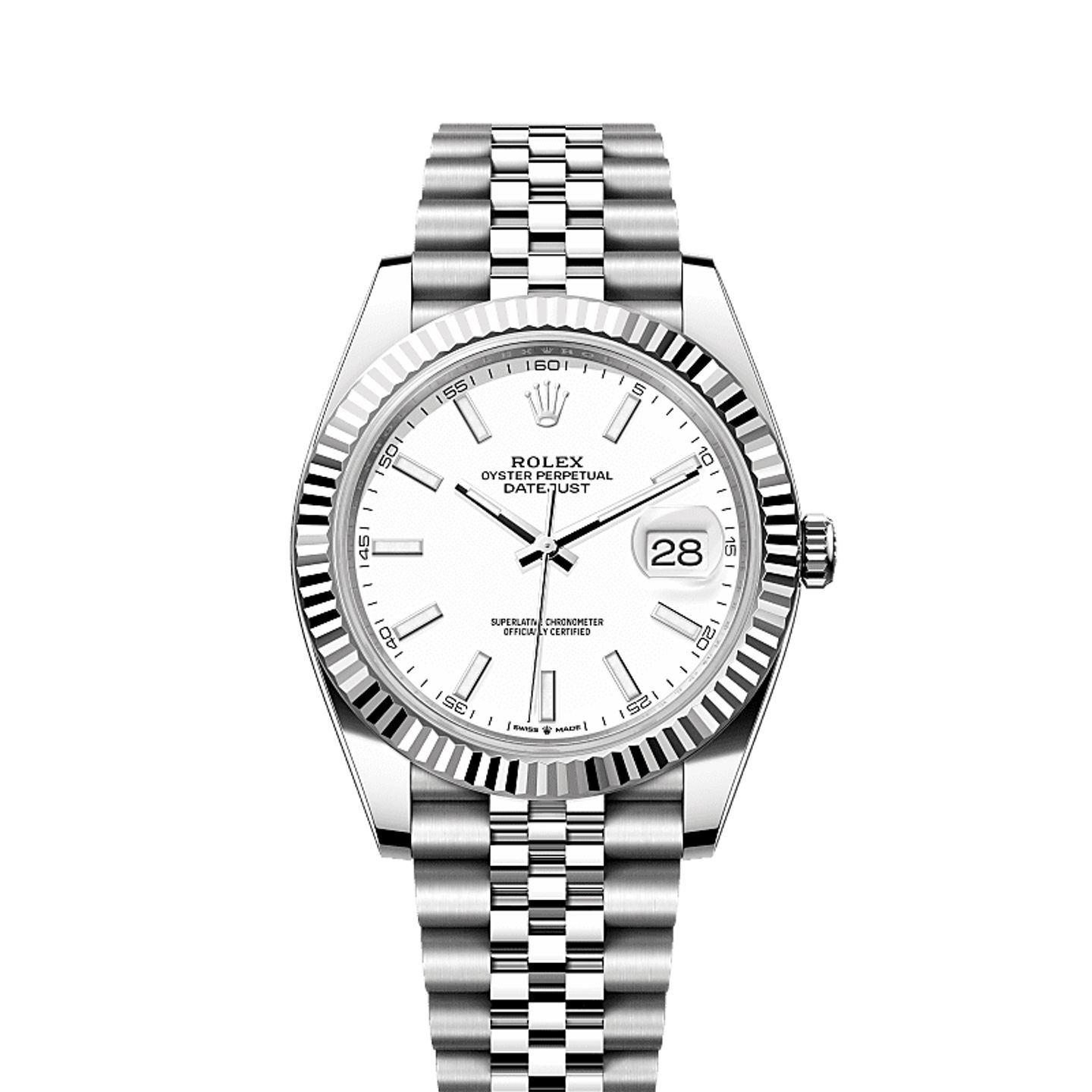 Rolex Datejust 41 126334 (2025) - Wit wijzerplaat 41mm Staal (1/1)