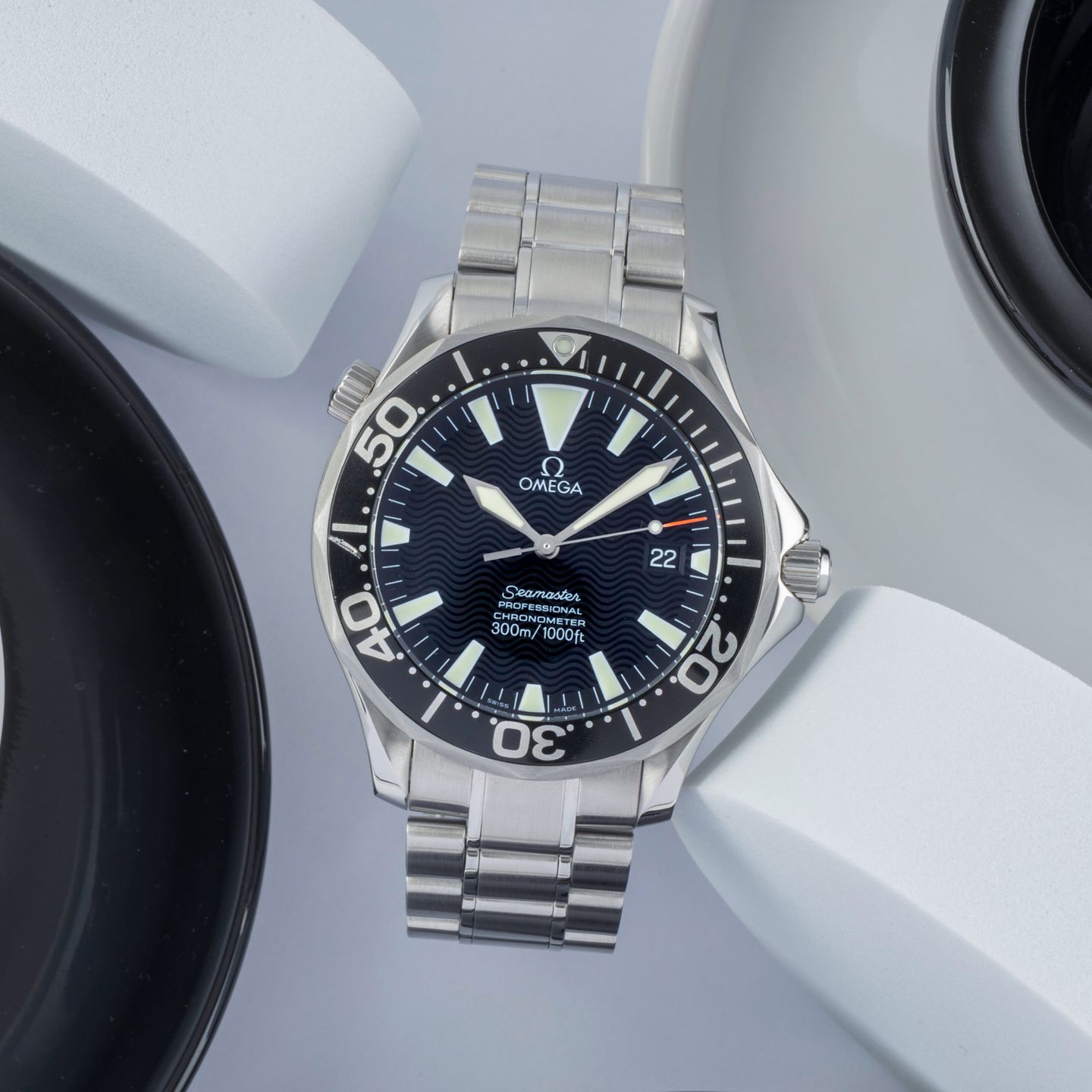 Omega Seamaster Diver 300 M 2254.50.00 (1999) - Zwart wijzerplaat 41mm Staal (1/8)