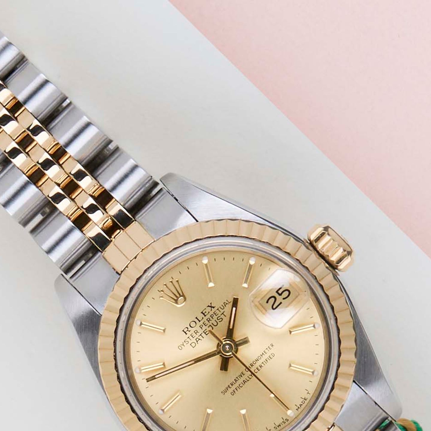 Rolex Lady-Datejust 69173 (1992) - 26mm Goud/Staal (3/8)