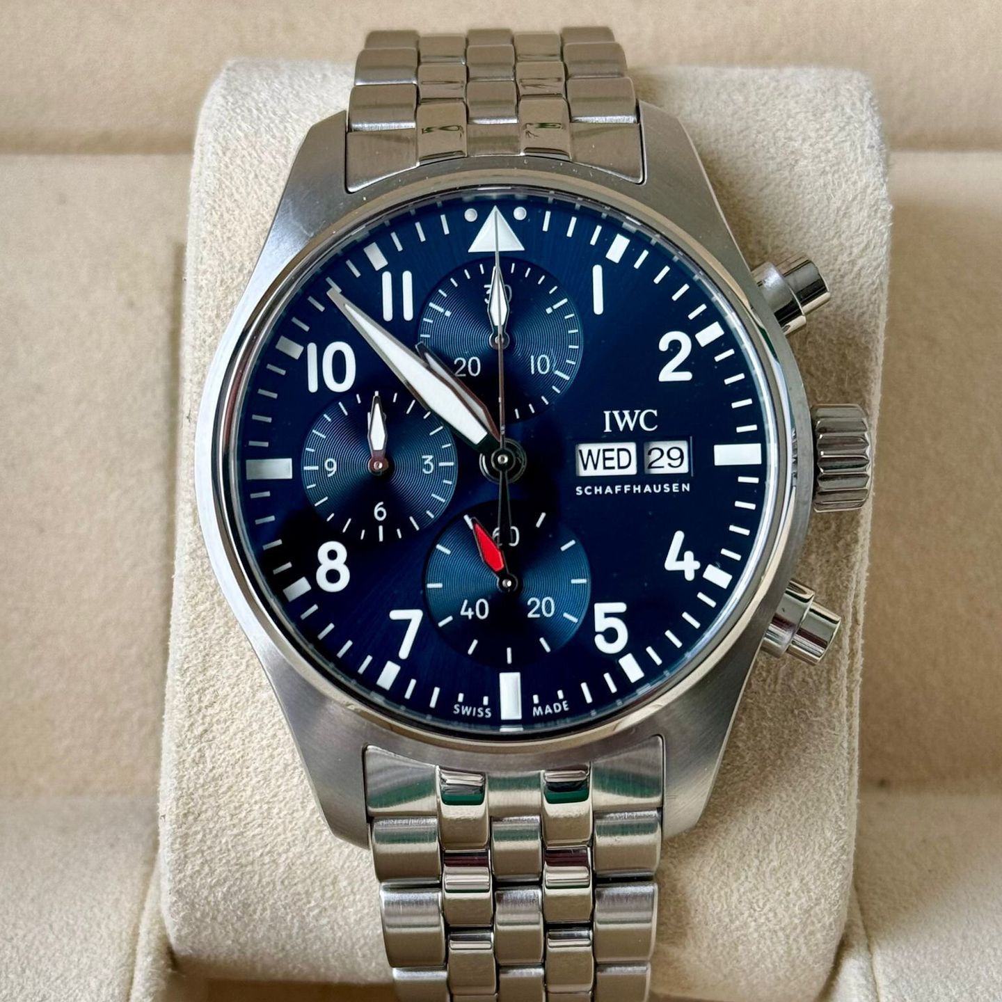 IWC Pilot Chronograph IW388102 (2022) - Blauw wijzerplaat 41mm Staal (1/7)