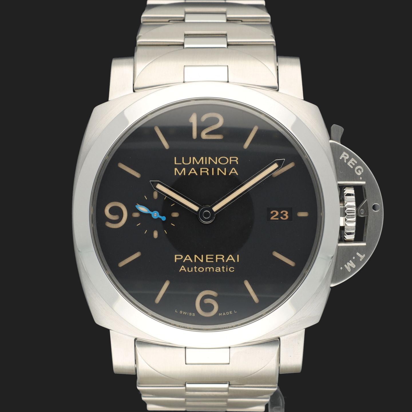 Panerai Luminor Marina 1950 3 Days Automatic PAM00723 (2019) - Zwart wijzerplaat 44mm Staal (3/8)