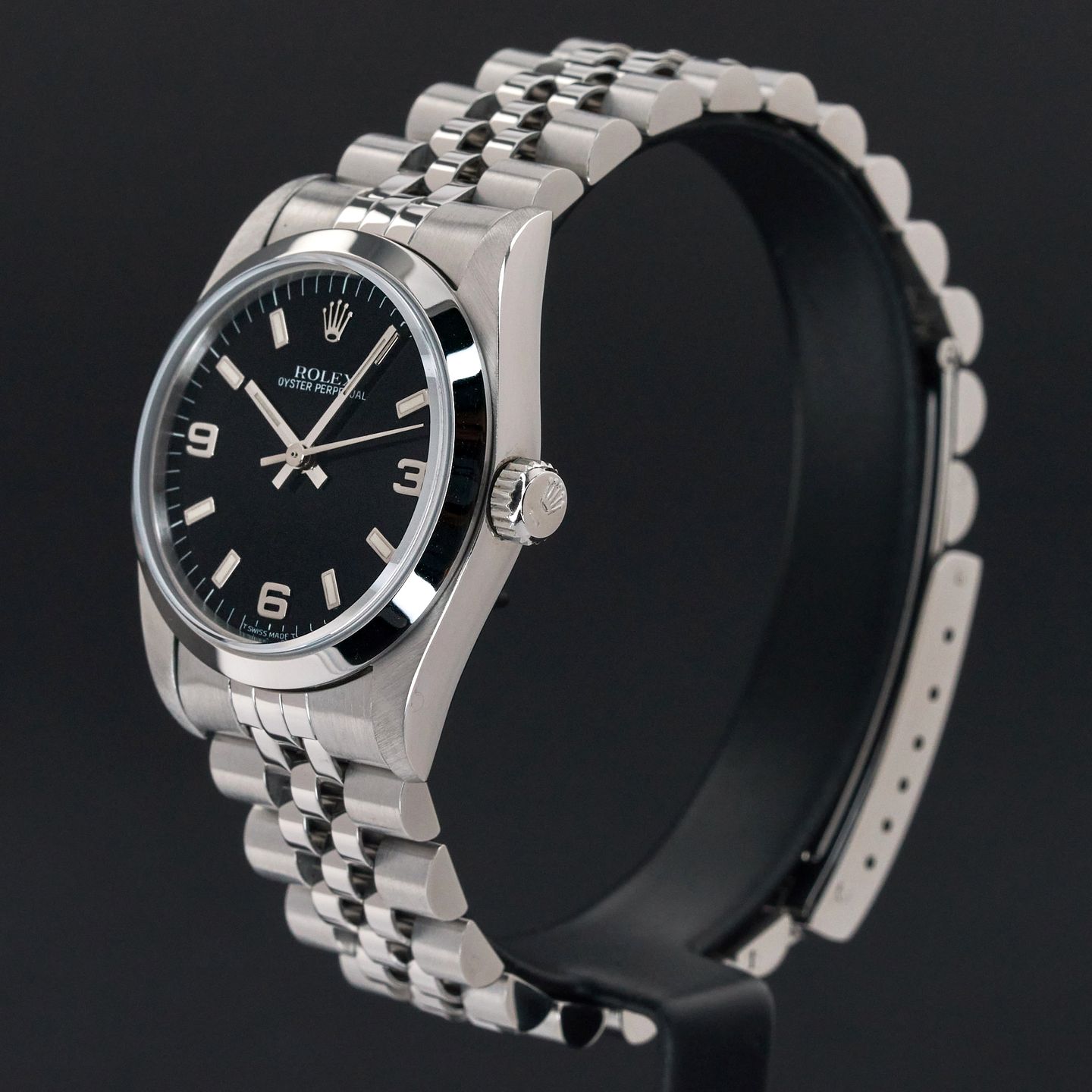 Rolex Oyster Perpetual 31 67480 (1996) - Black dial 31 mm Steel case (4/8)