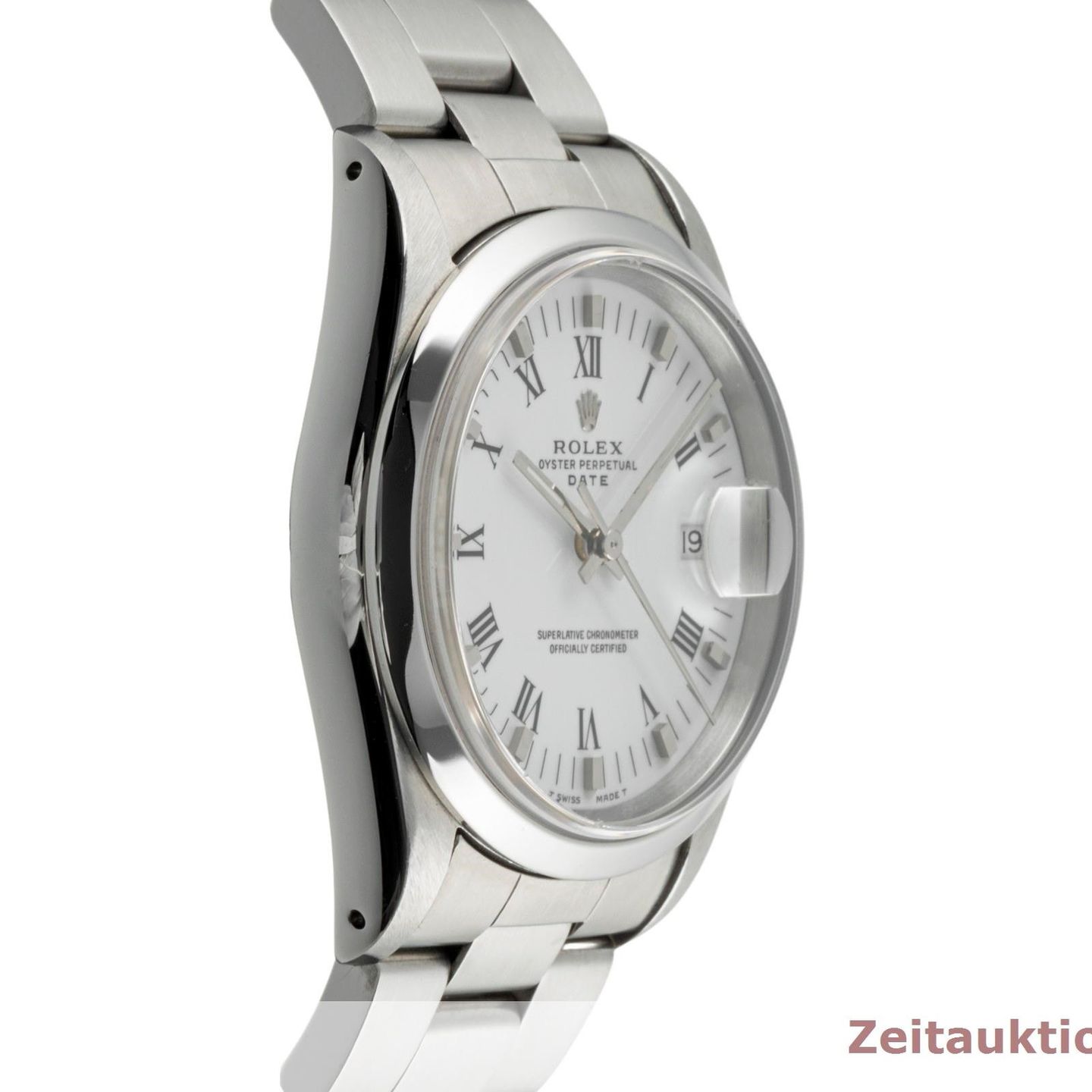 Rolex Oyster Perpetual Date 115200 (1991) - Wit wijzerplaat 34mm Staal (7/8)