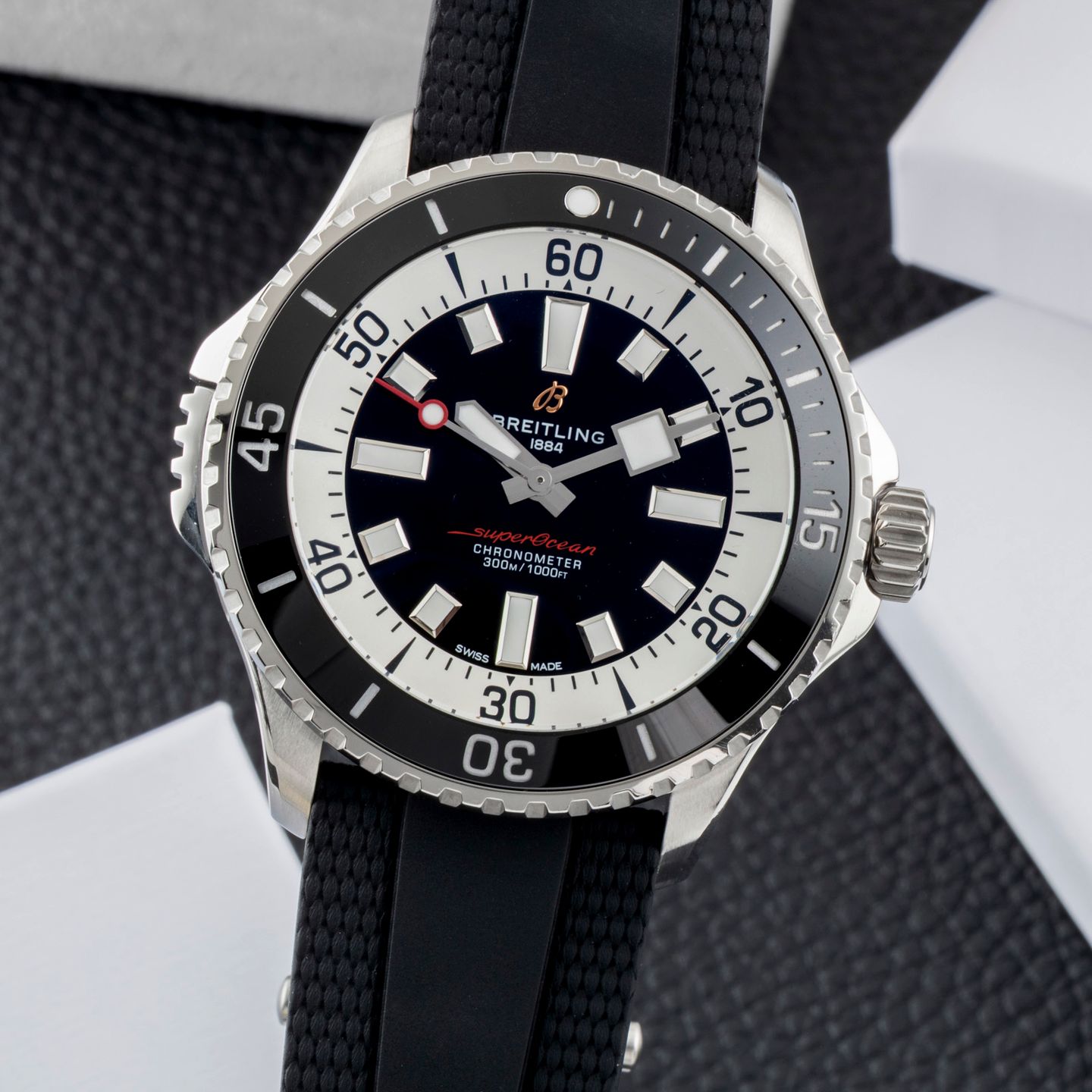 Breitling Superocean A17378211B1S1 (Unknown (random serial)) - Black dial 46 mm Steel case (3/8)
