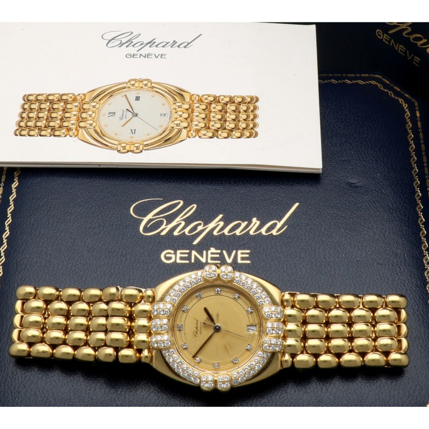 Chopard Gstaad 33/2916-11 (1998) - Champagne wijzerplaat 32mm Geelgoud (6/6)