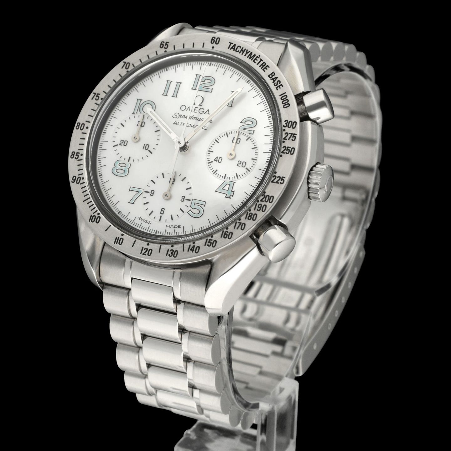 Omega Speedmaster Date 3502.71 (2002) - Pearl dial 39 mm Steel case (2/8)