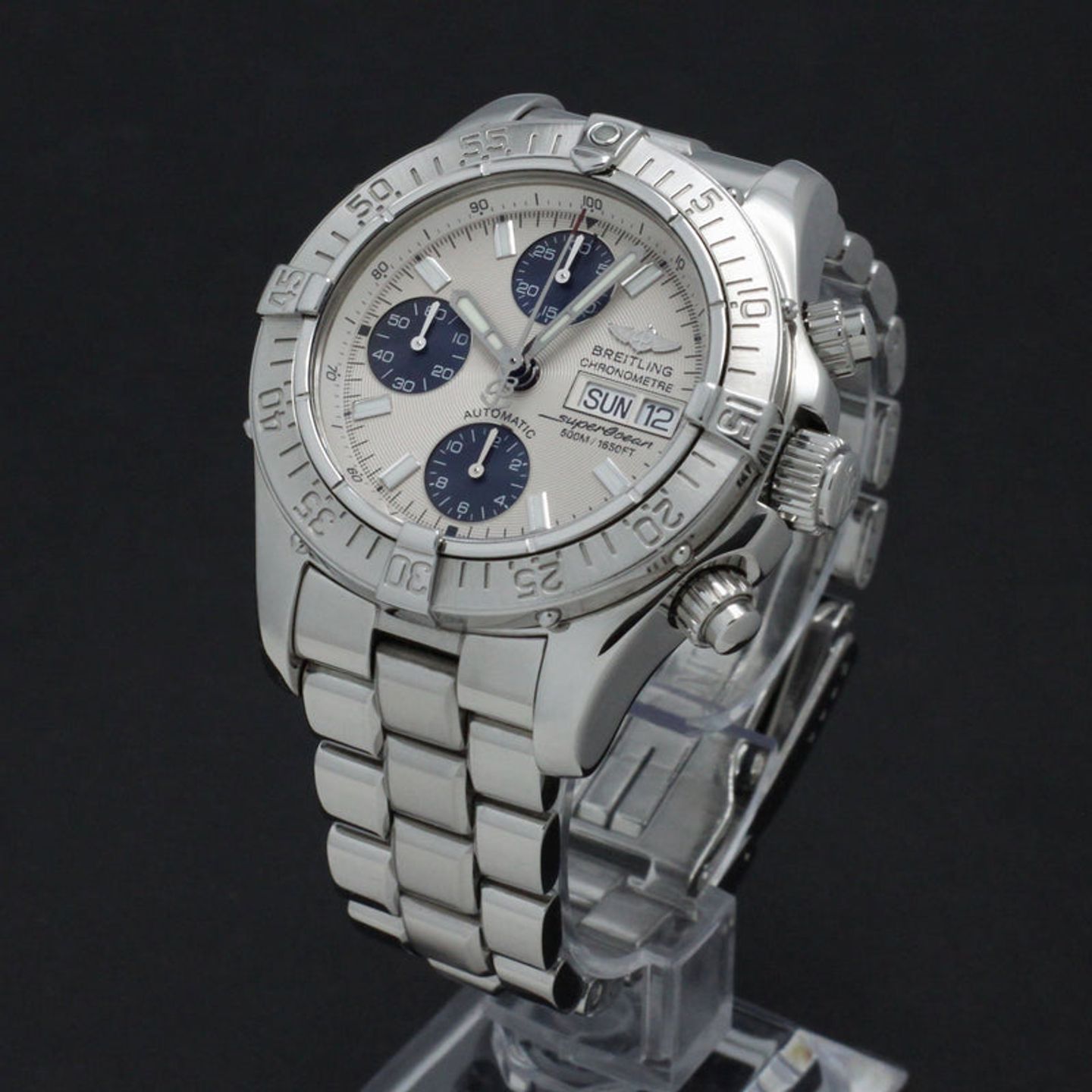 Breitling Superocean Chronograph II A13340 (2005) - Zilver wijzerplaat 42mm Staal (2/7)