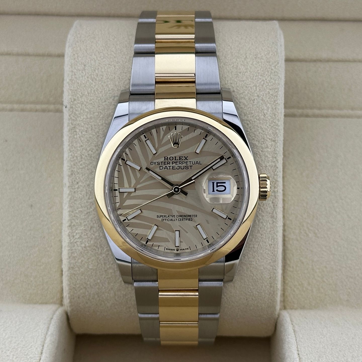 Rolex Datejust 36 126203 (2024) - 36mm Goud/Staal (1/8)