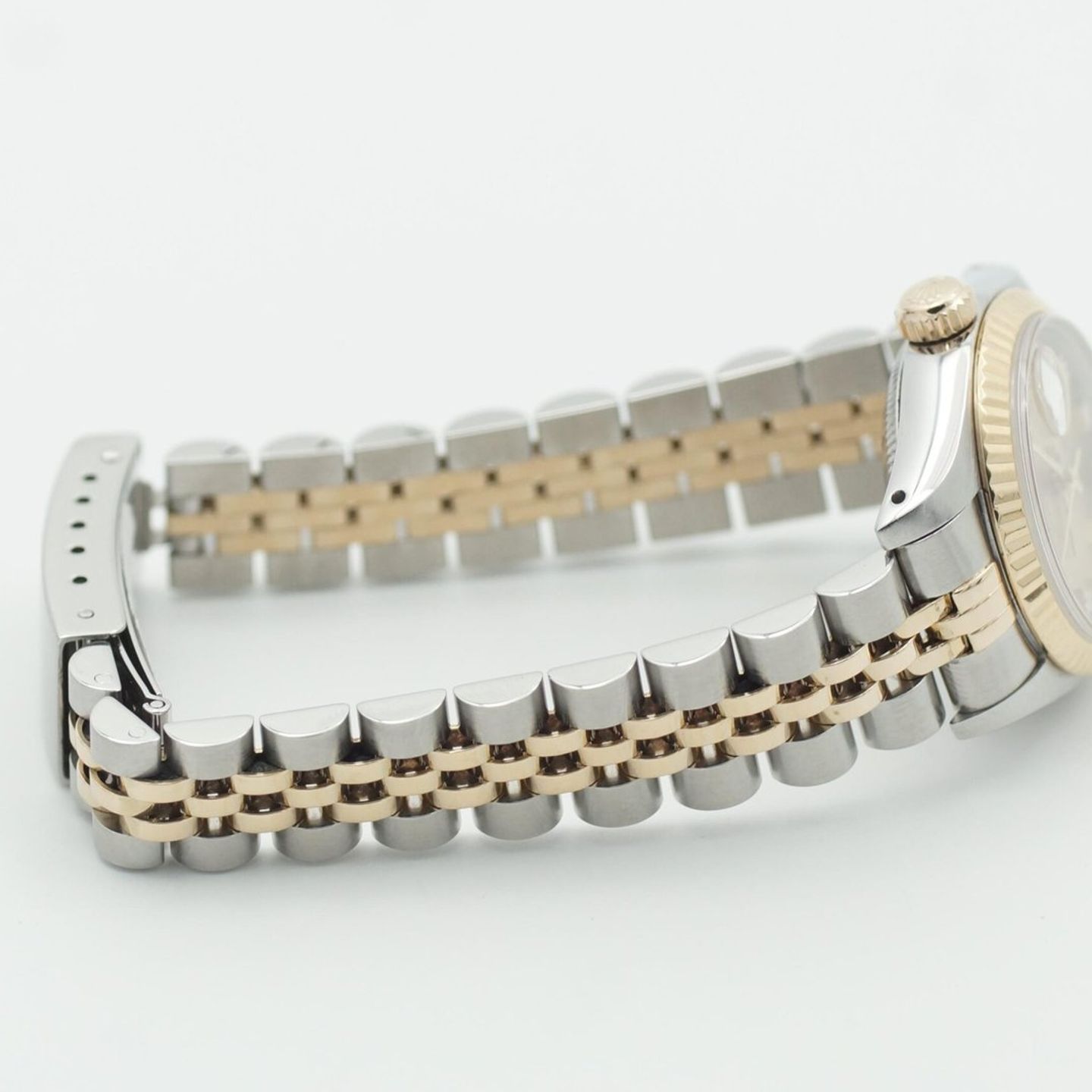 Rolex Lady-Datejust 69173 (1988) - Champagne dial 26 mm Gold/Steel case (6/8)