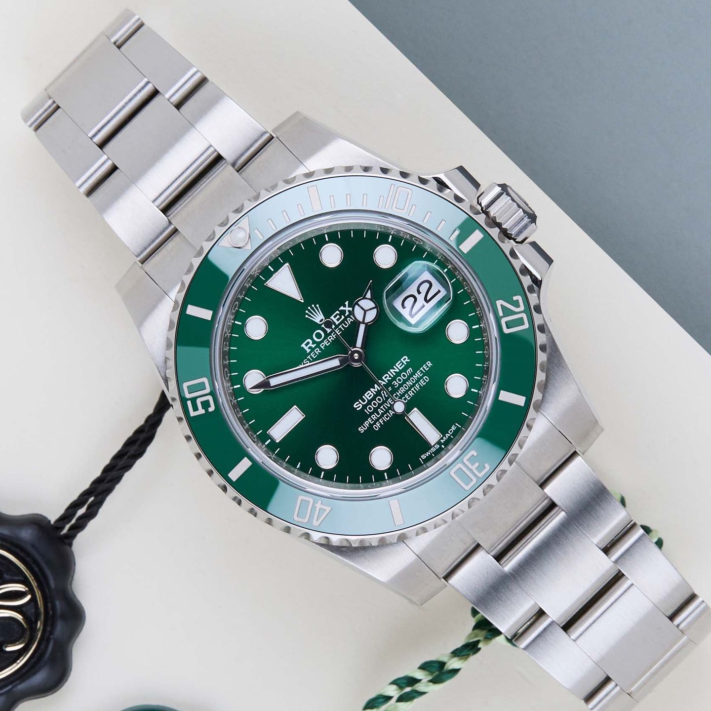 Rolex Submariner Date 116610LV (2019) - Green dial 40 mm Steel case (1/8)