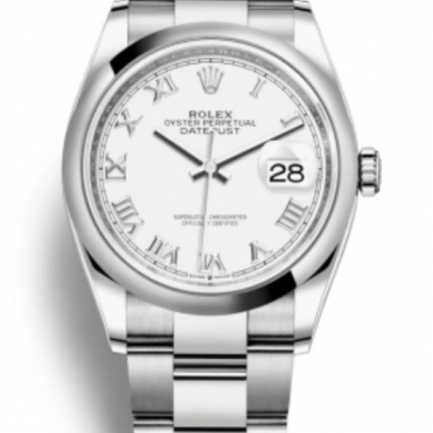 Rolex Datejust 36 126200 (2020) - Wit wijzerplaat 36mm Staal (1/1)