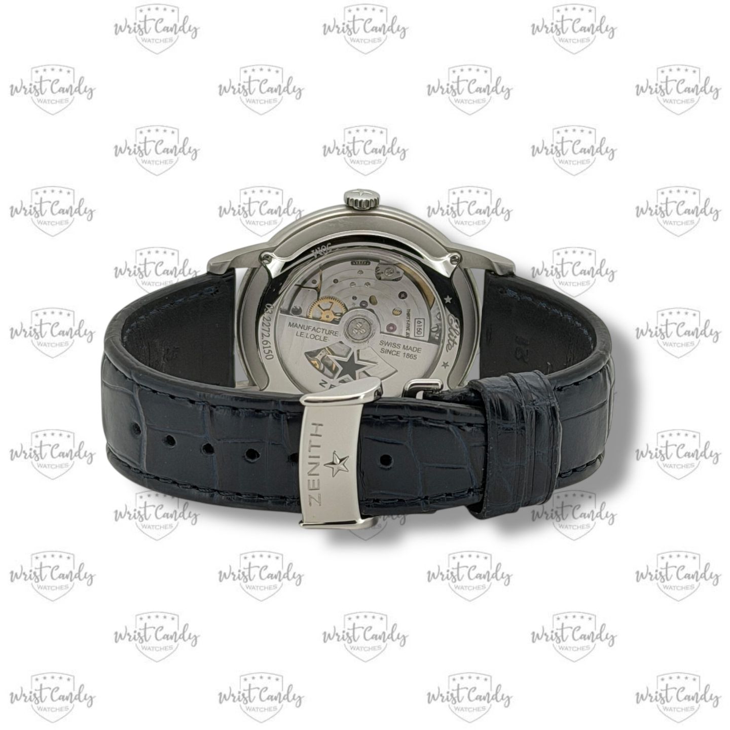 Zenith Elite 6150 03.2272.6150/51.C700 (2017) - Blue dial 42 mm Steel case (6/8)