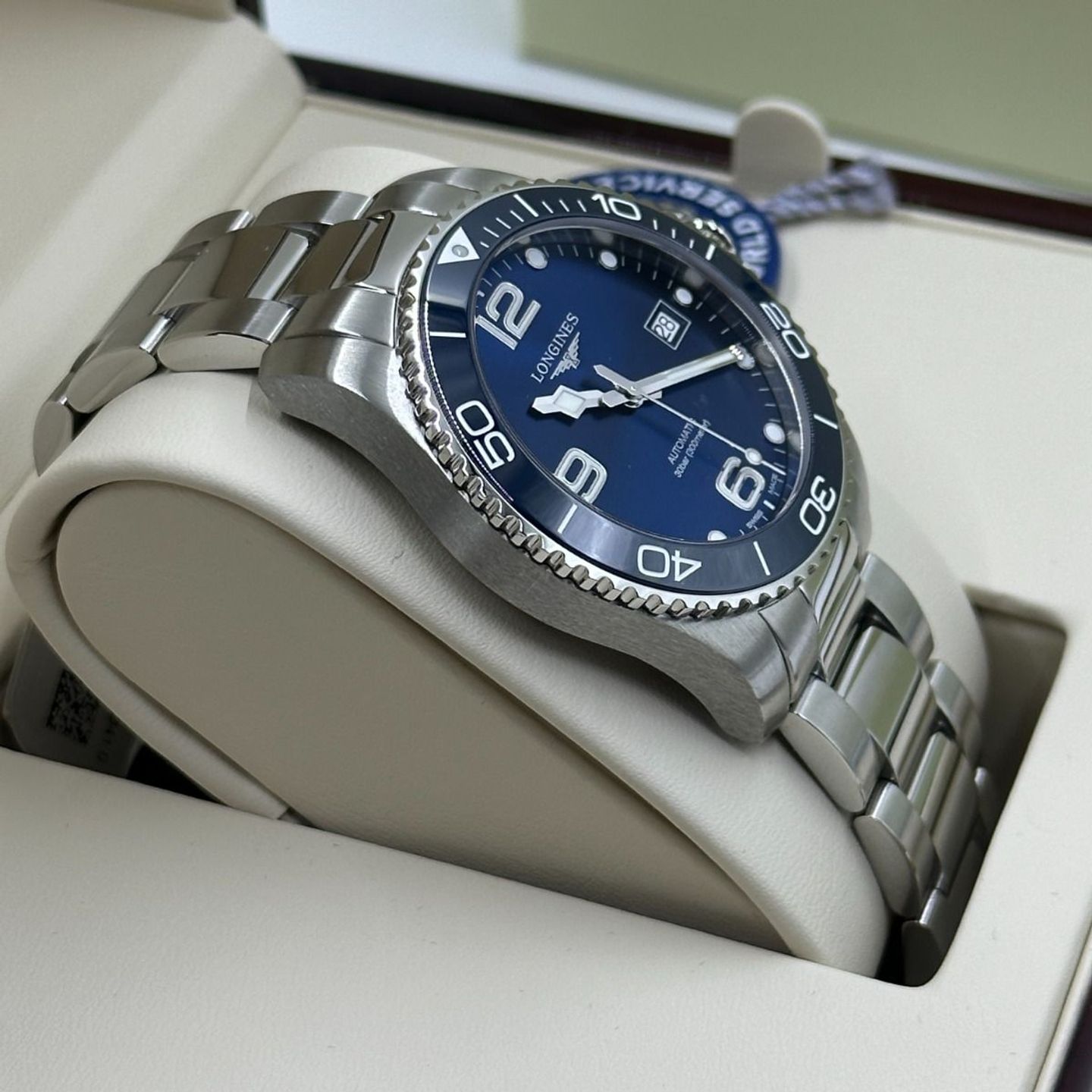 Longines HydroConquest L3.781.4.96.6 (2023) - Blauw wijzerplaat 41mm Staal (6/8)